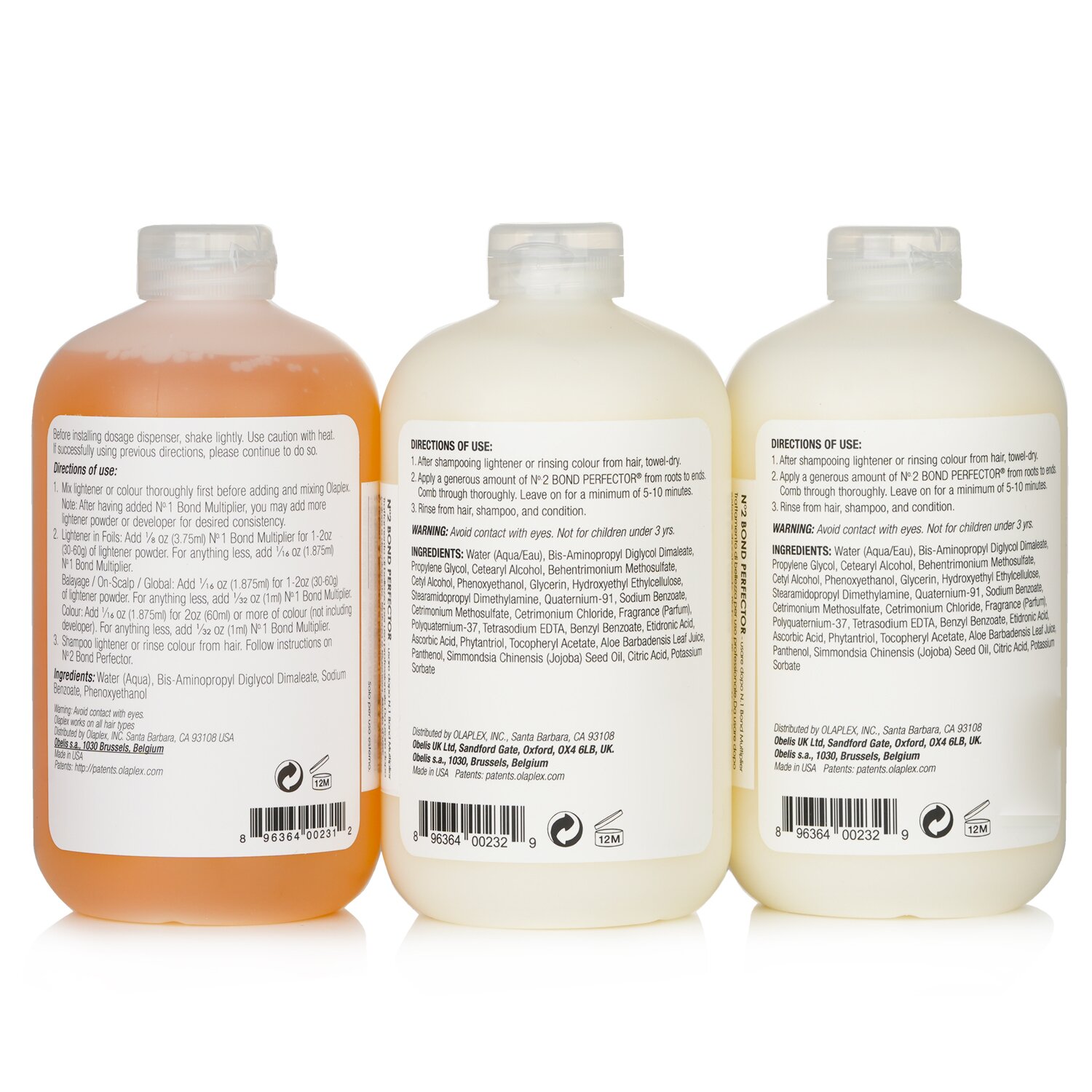 Olaplex Salon Intro Kit: No. 1 Bond Multiplier 525ml + No. 2 Bond Perfector 525ml x2 3pcs