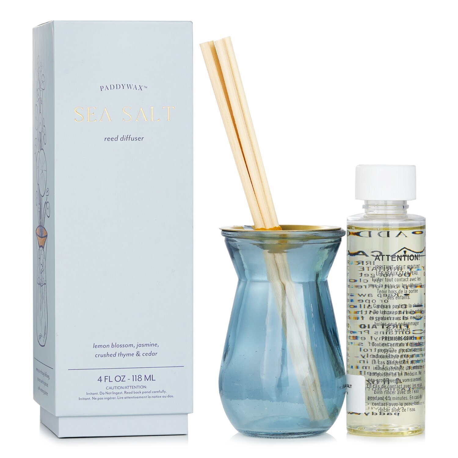 Paddywax Flora Reed Diffuser - Sea Salt 118ml/4oz