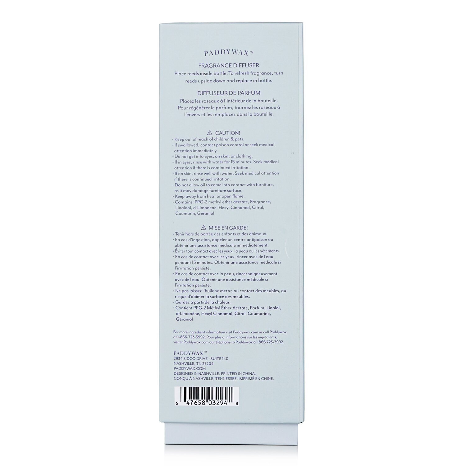 Paddywax Flora Reed Diffuser - Sea Salt 118ml/4oz