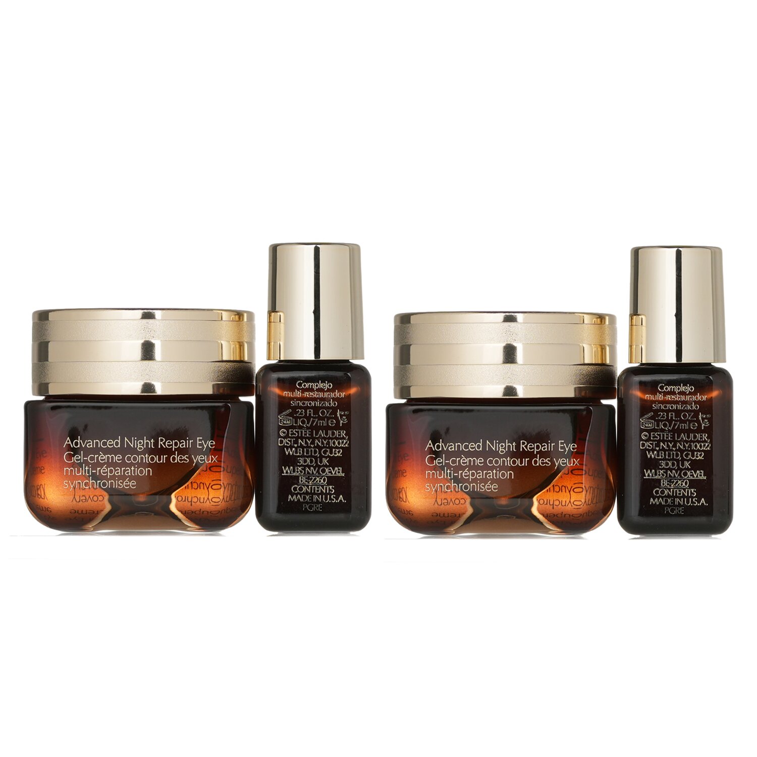 Estee Lauder 雅詩蘭黛 雅詩蘭黛升級再生基因修復眼霜 15mlx2 + 升級再⽣基因修復精華 7mlx2 4pcs