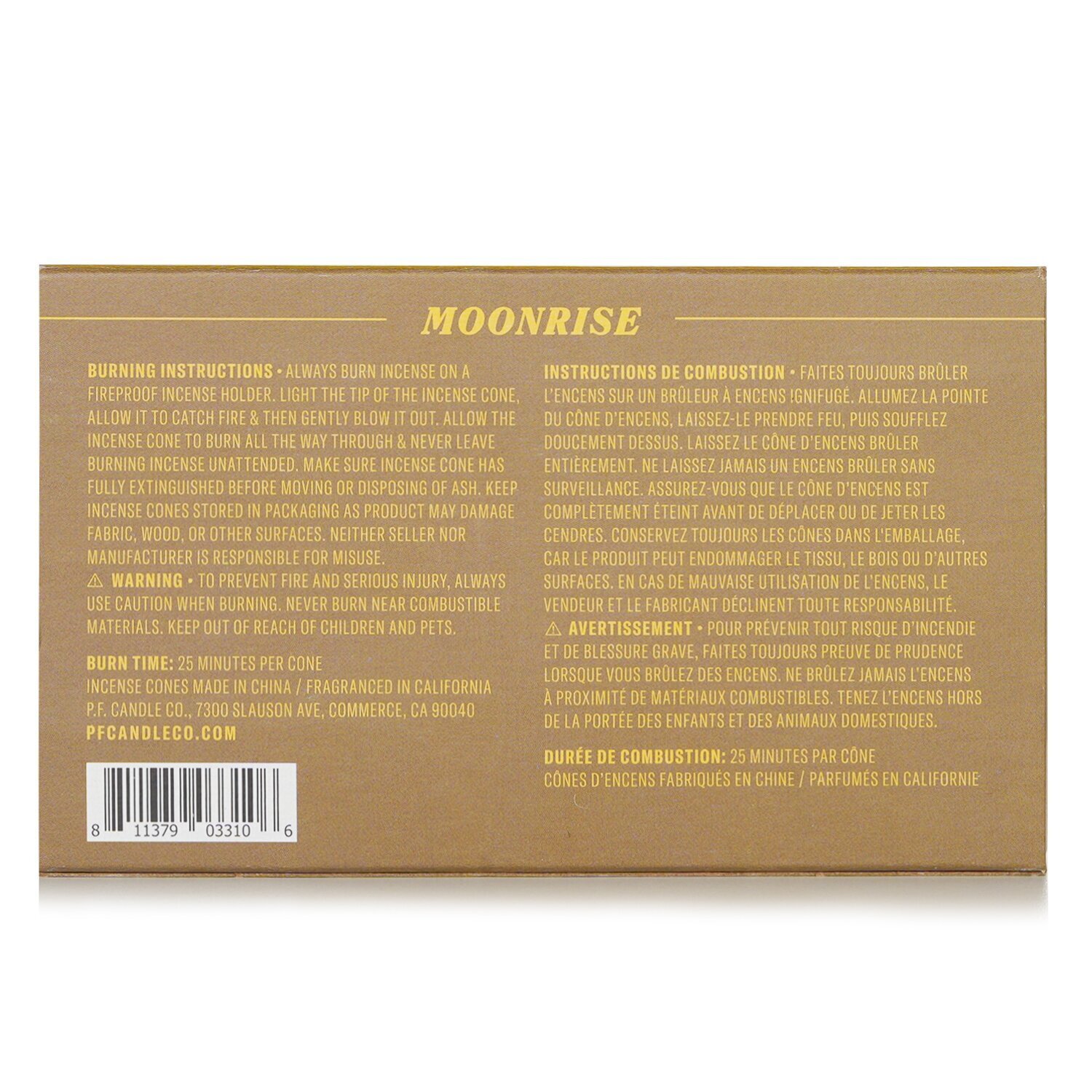 P.F. Candle Co. Sunset Incense Cones - Moonrise 30pcs