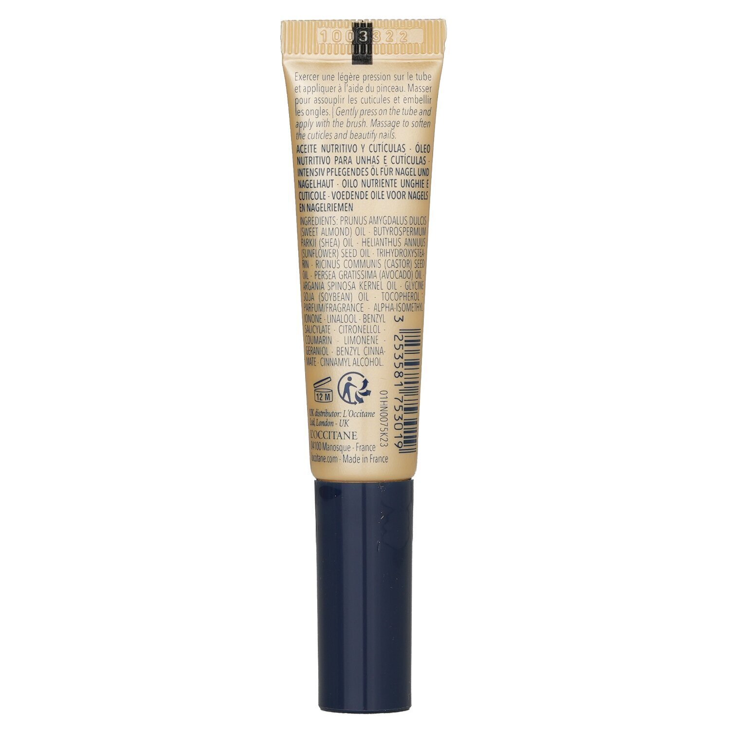 L'Occitane Shea Butter Nail & Cuticle Nourishing Oil 7.5ml/0.25oz