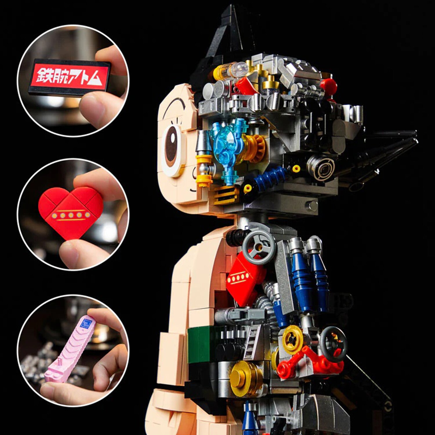 Pantasy Astro Boy Mechanical Clear Building Bricks Set 15*14*32cm