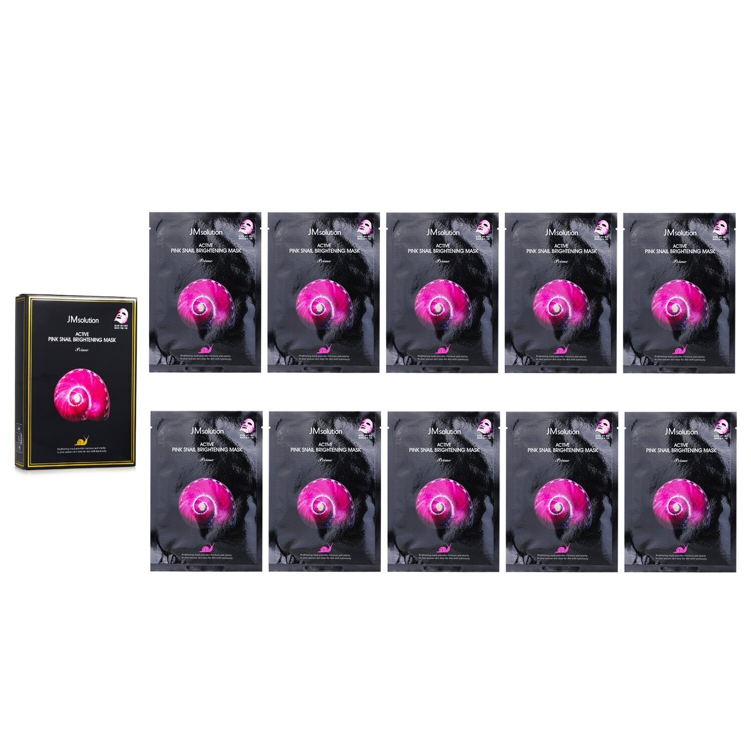 제이엠솔루션 JM Solution 액티브 핑크 스네일 브라이트닝 마스크 프라임 10pcsx30ml