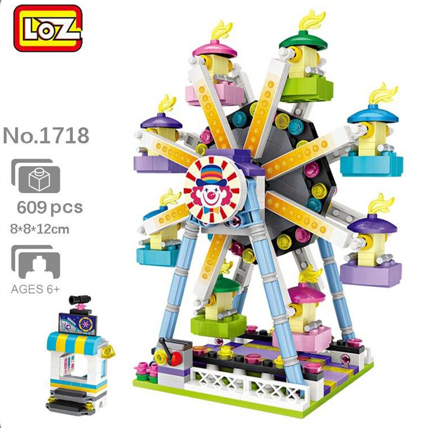 Loz LOZ Dream Amusement Park Series - Ferris wheel(Random Packaging) 22 x 18.5 x 4.5