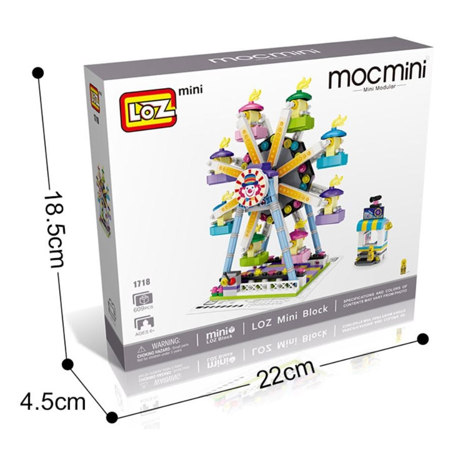 Loz LOZ Dream Amusement Park Series - Ferris wheel(Random Packaging) 22 x 18.5 x 4.5