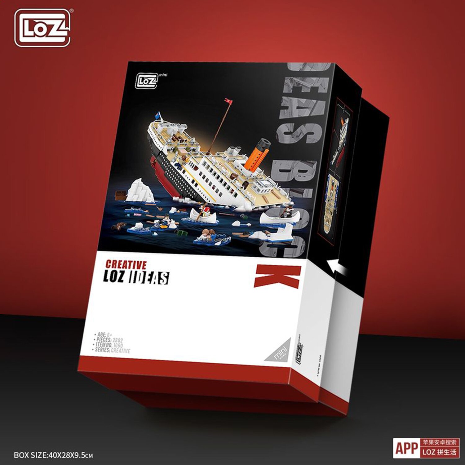 Loz LOZ Mini Blocks - Sinking Titanic(Random Packaging) 40 x 28 x 9.5cm