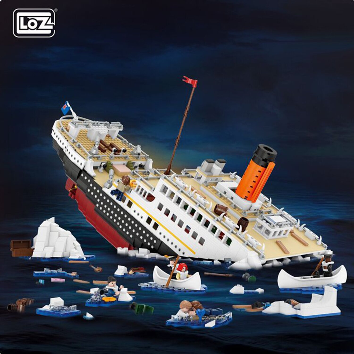 Loz LOZ Mini Blocks - Sinking Titanic(Random Packaging) 40 x 28 x 9.5cm