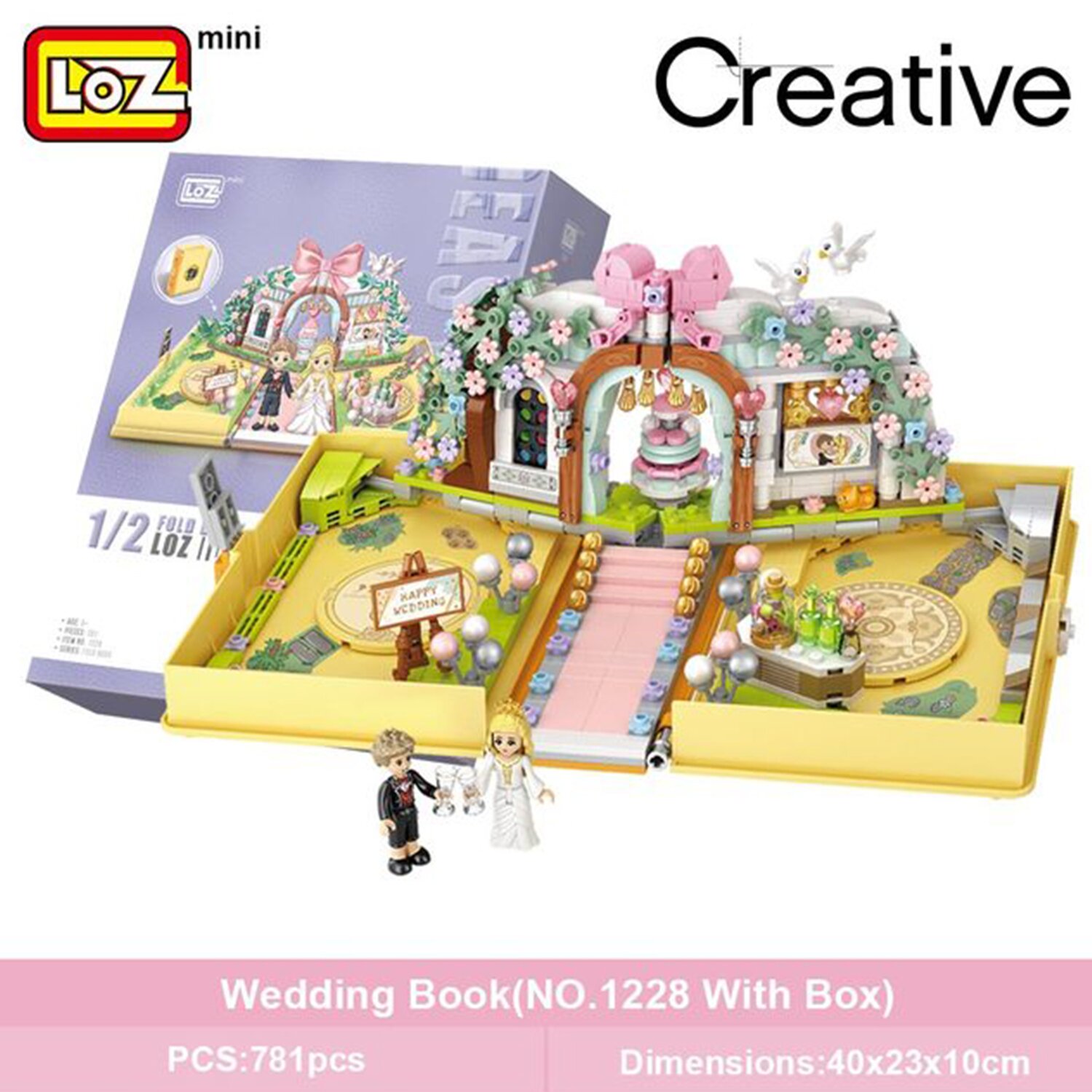 Loz LOZ Mini Blocks - Wedding Block Book (Foldable)(Random Packaging) 23 x 17 x 8cm