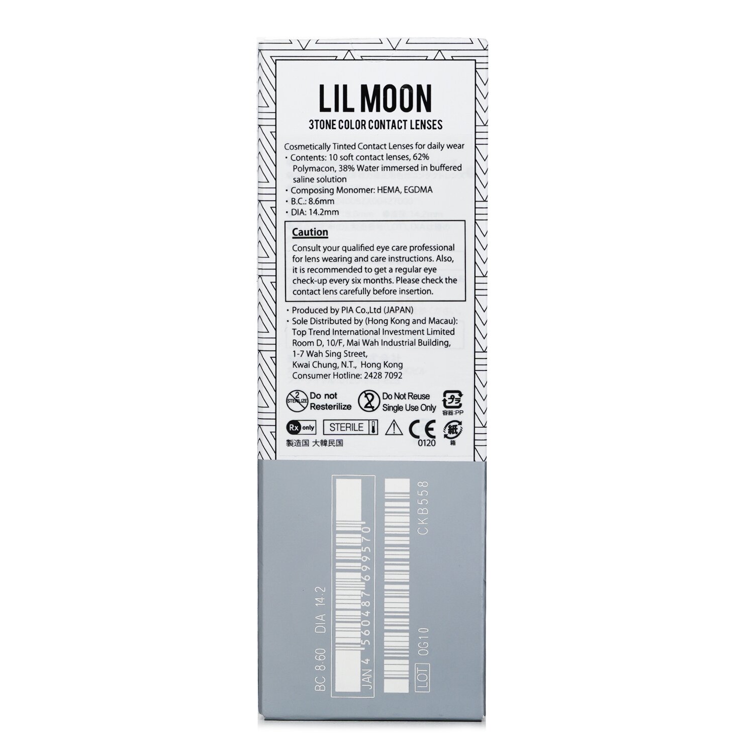 Pia Lilmoon Water Water 1 Day Color Contact Lenses 10pcs