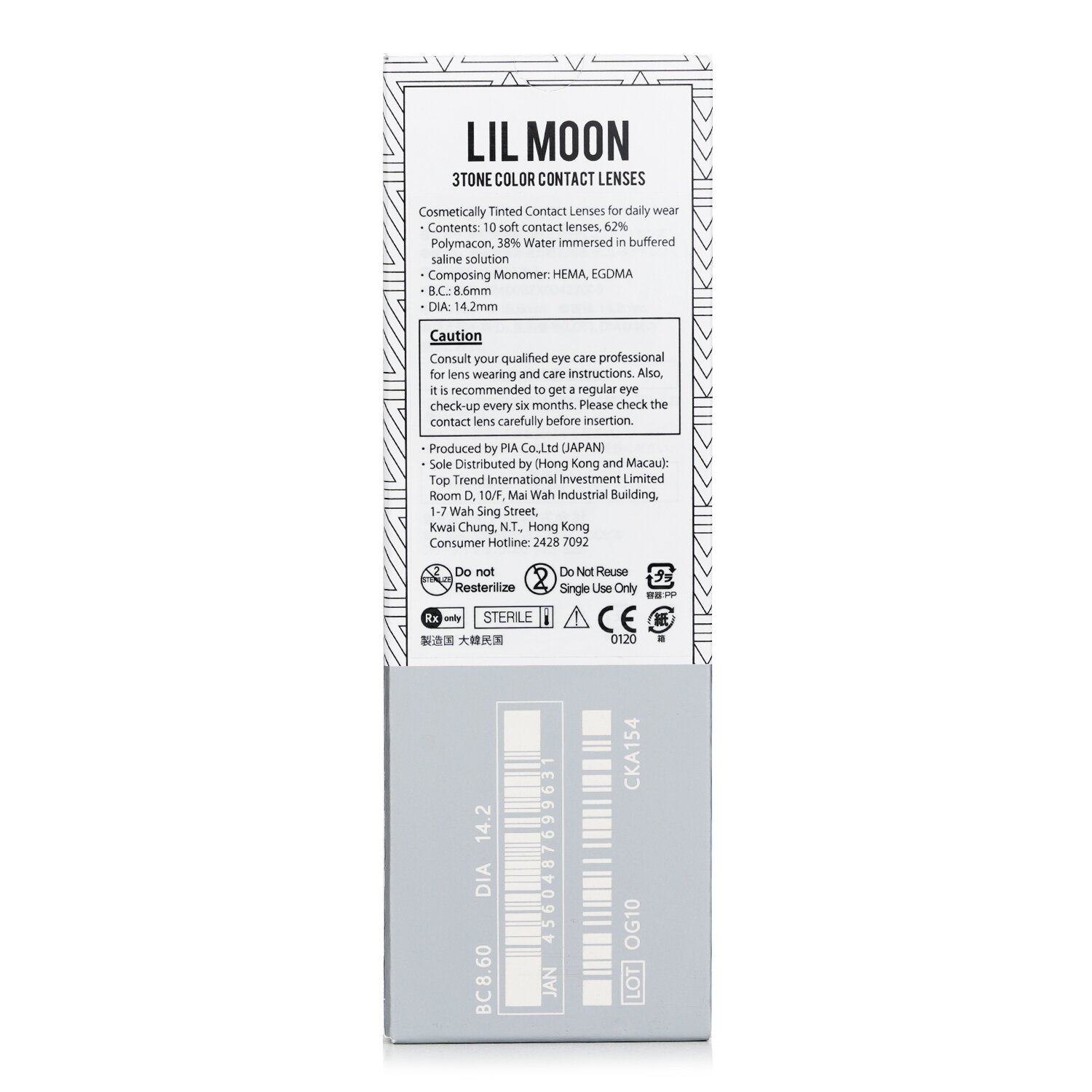 Pia Lilmoon Water Water 1 Day Color Contact Lenses 10pcs