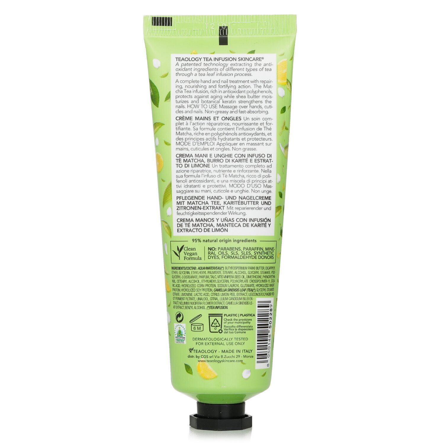 Teaology Krém na ruce a nehty Matcha Lemon Tea 75ml/2.5oz