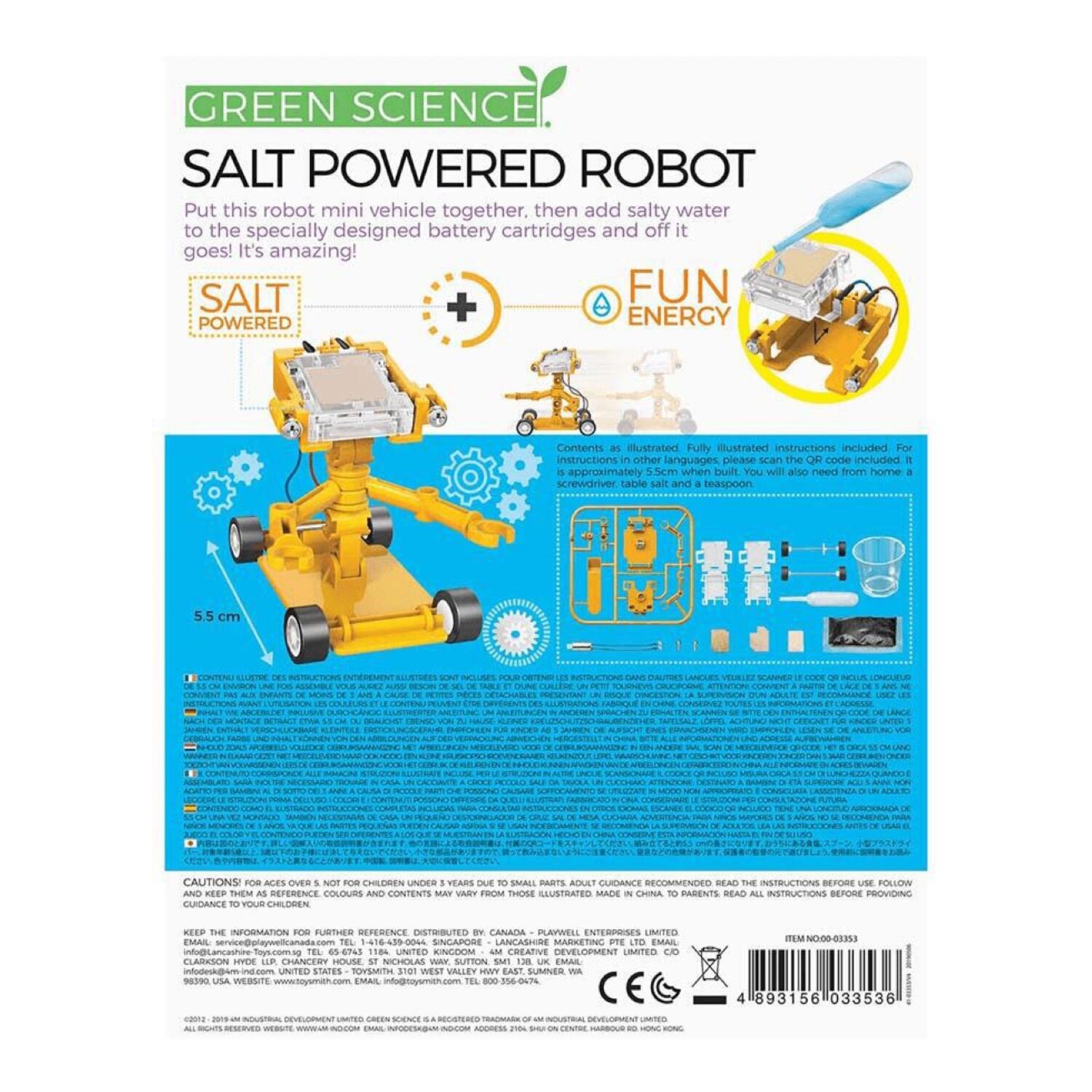4M Green Science/Salt-Powered Robot 22x17x6cm