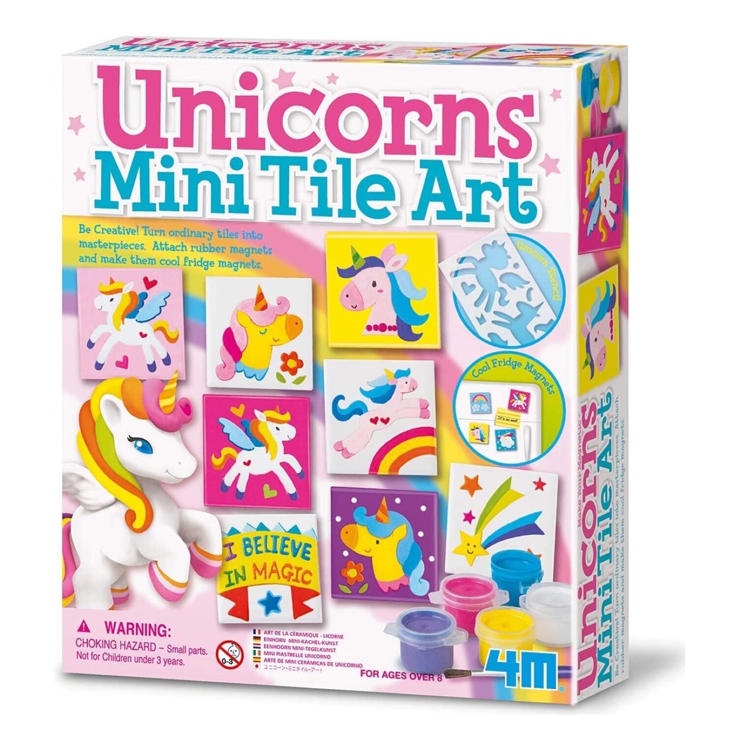 4M Unicorns Mini Tile Art 22x18x5cm