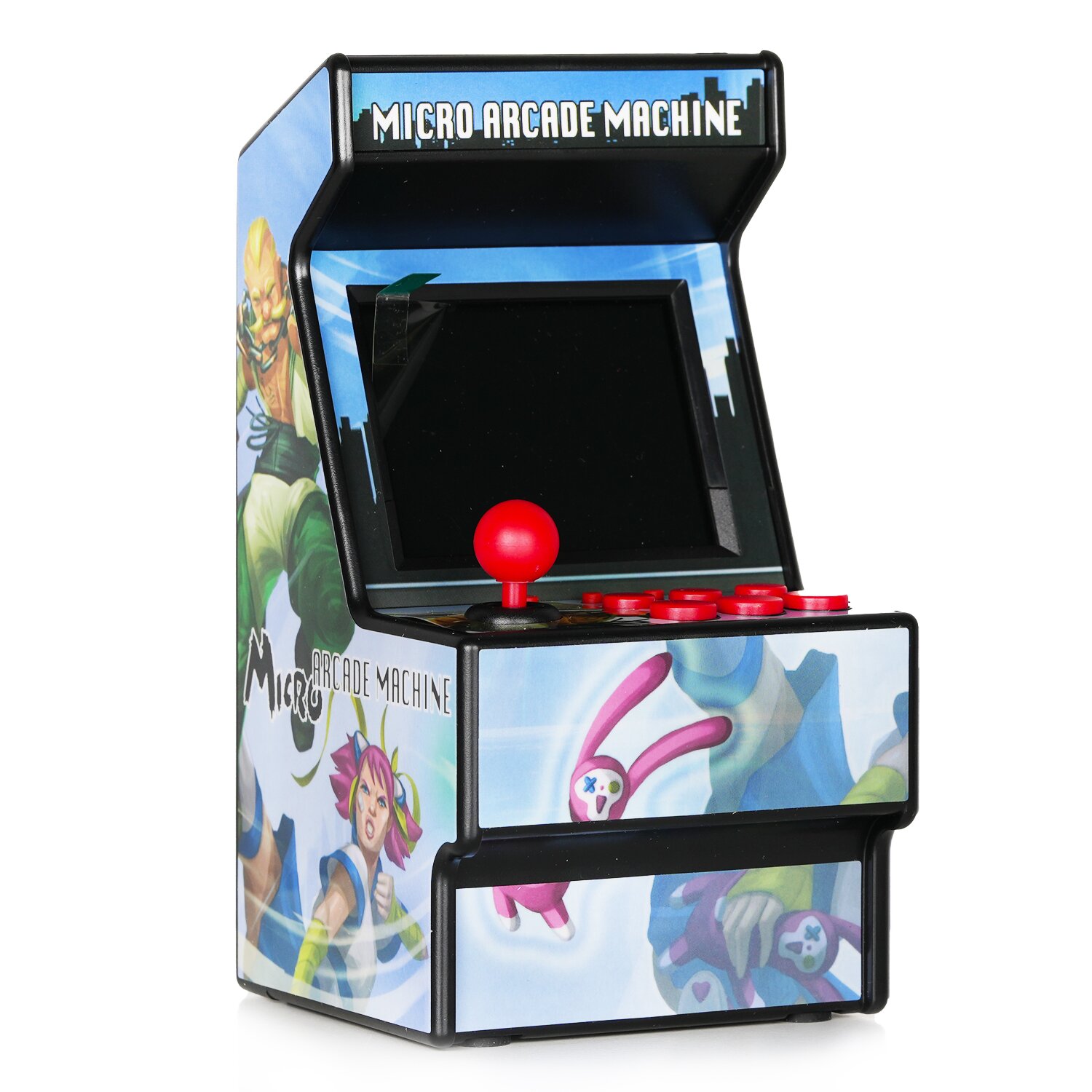 Hobbiesntoys Retro Mini Arcade Machine, Handheld Game Console with 156 Classic Video Games 2.8 Inch Color Display - Blue 3.35*3.35*6.3in