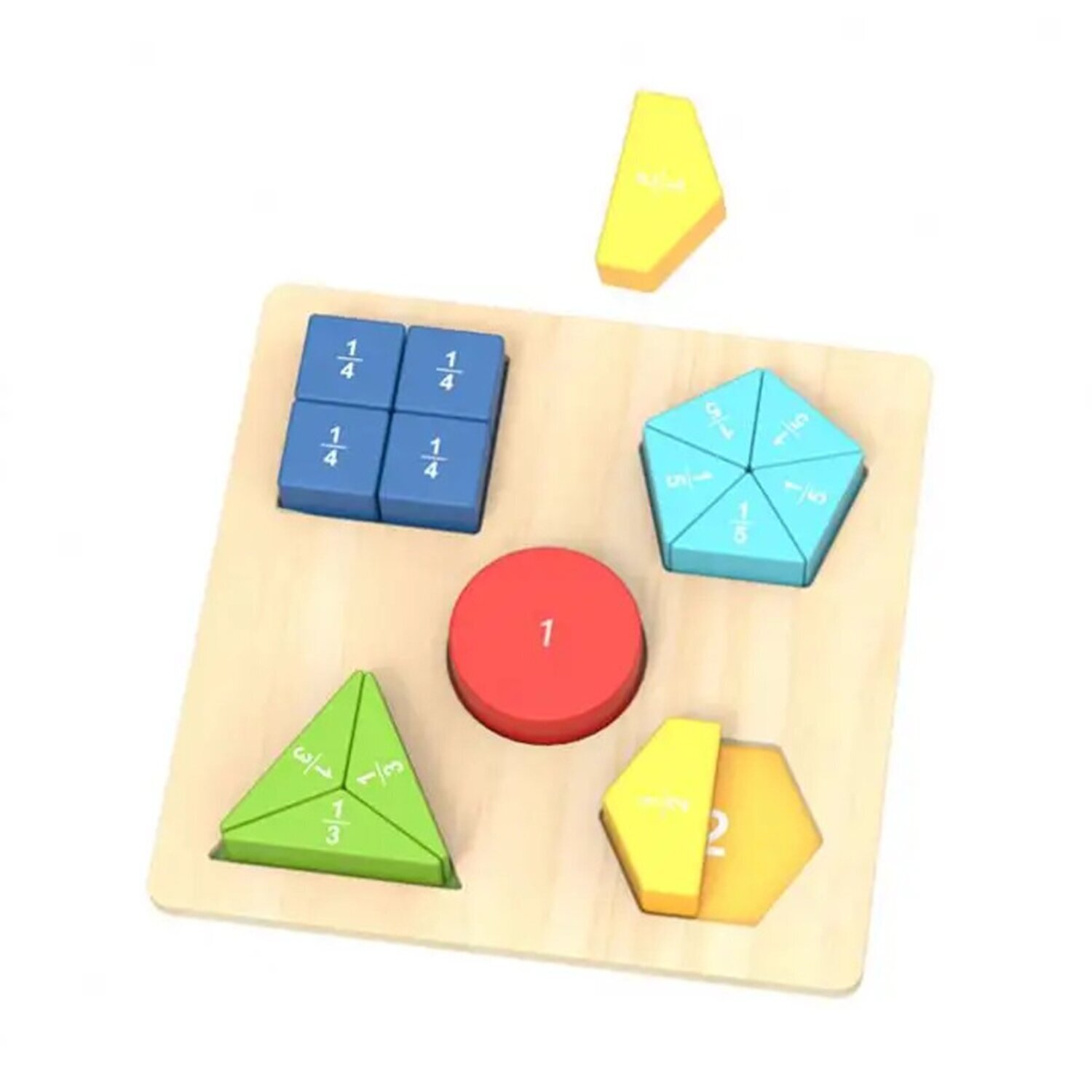 Tooky Toy Co Fraction Puzzle 22x22x3cm
