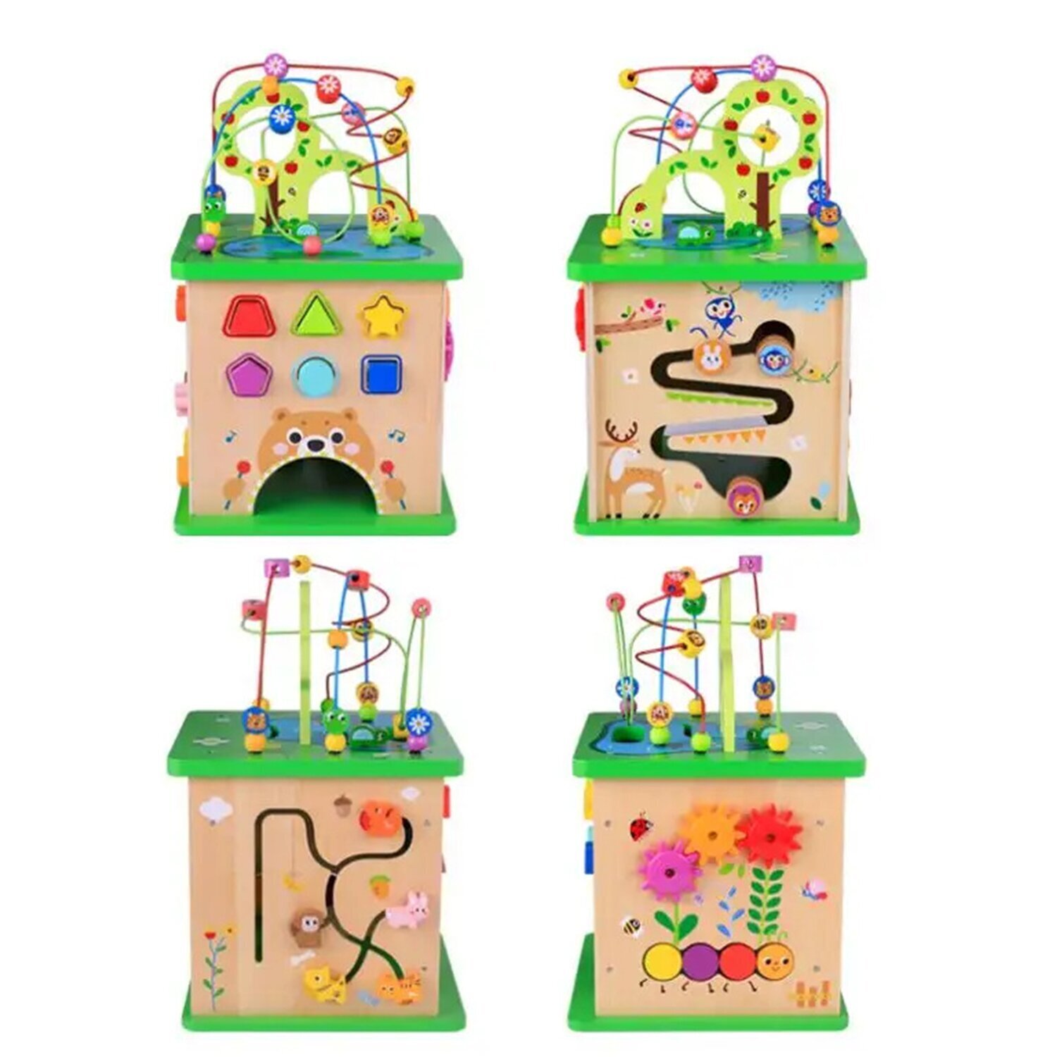 Tooky Toy Co Play Cube Centre - Forest 34x34x59cm