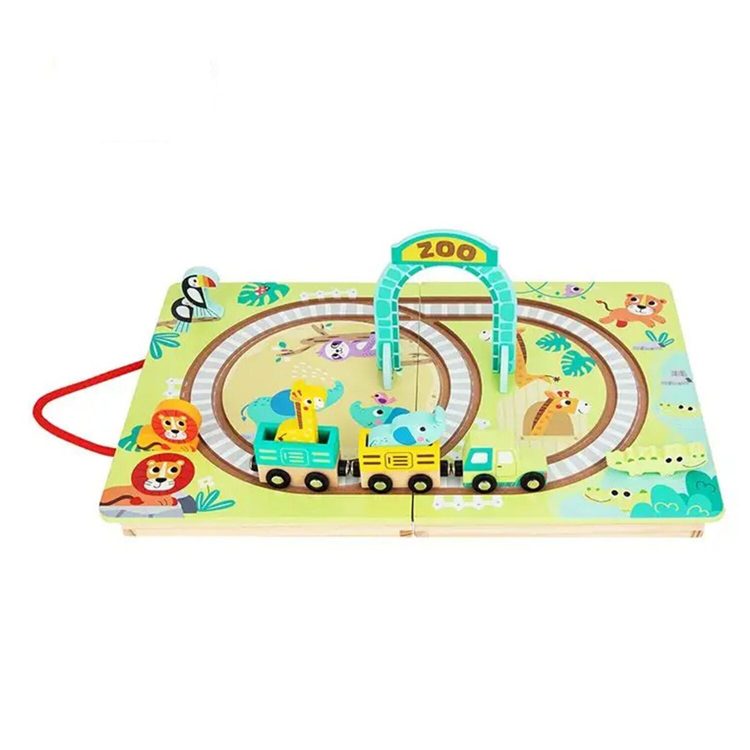 Tooky Toy Co 動物園軌道火車 30x24x6cm