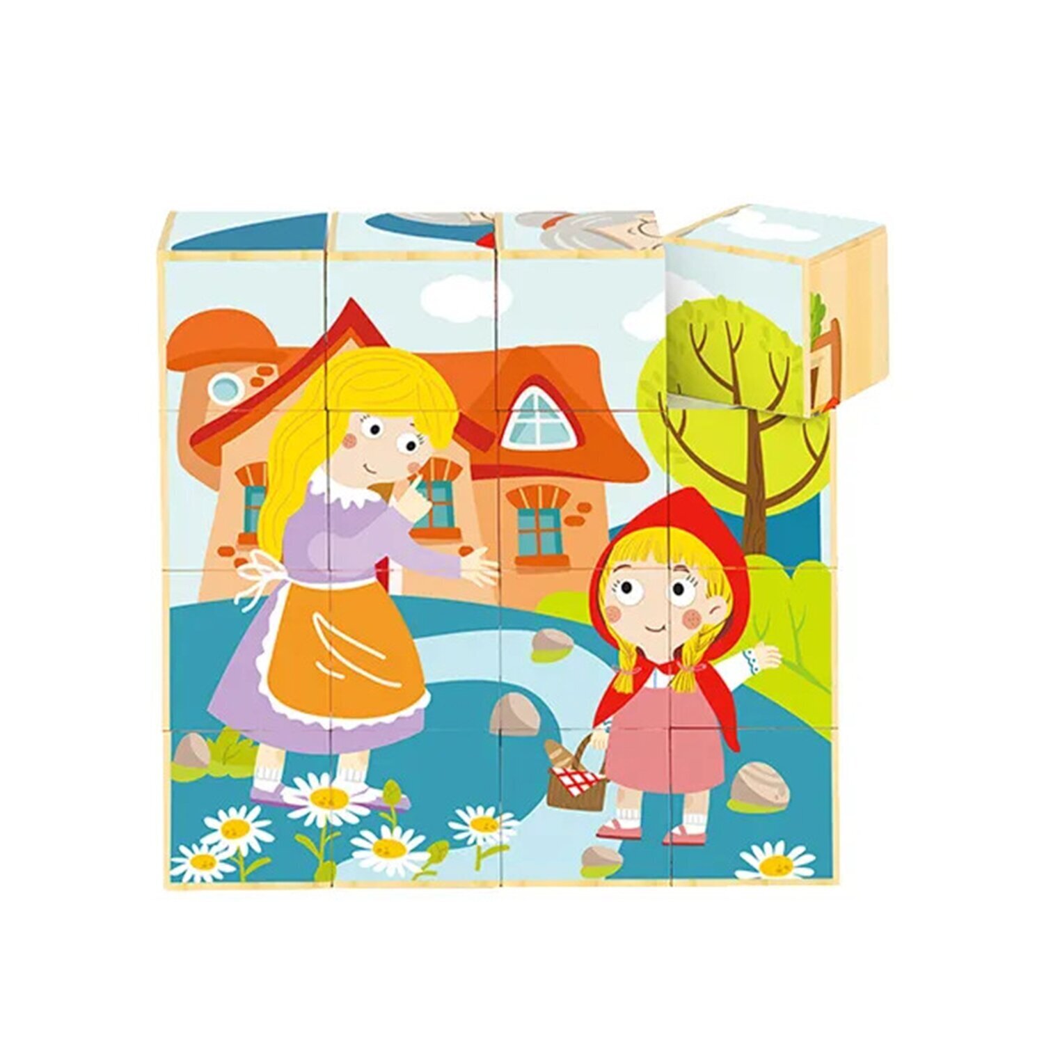 Tooky Toy Co 小紅帽六面畫 14x14x4cm