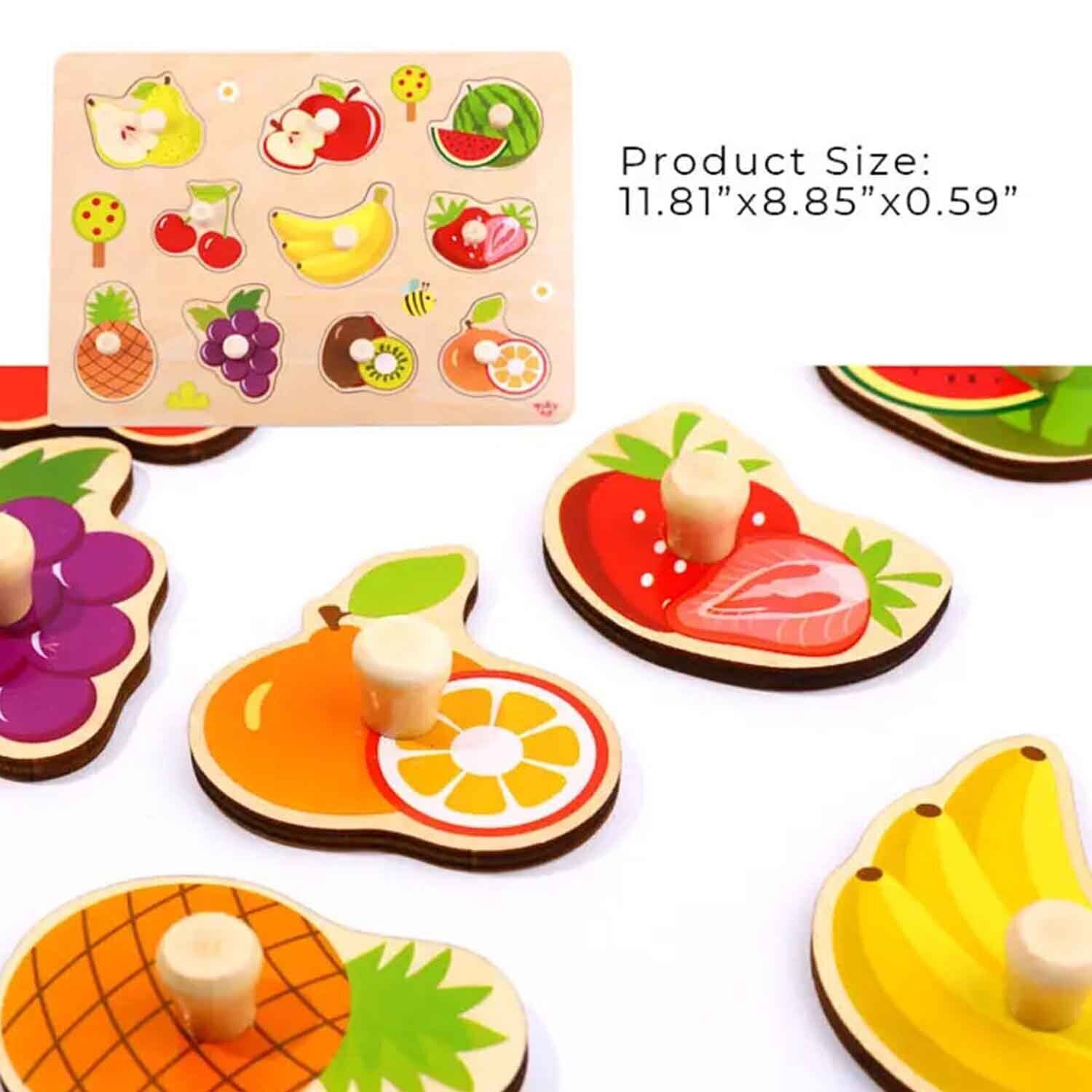 Tooky Toy Co 水果抓手拼板 30x23x2cm
