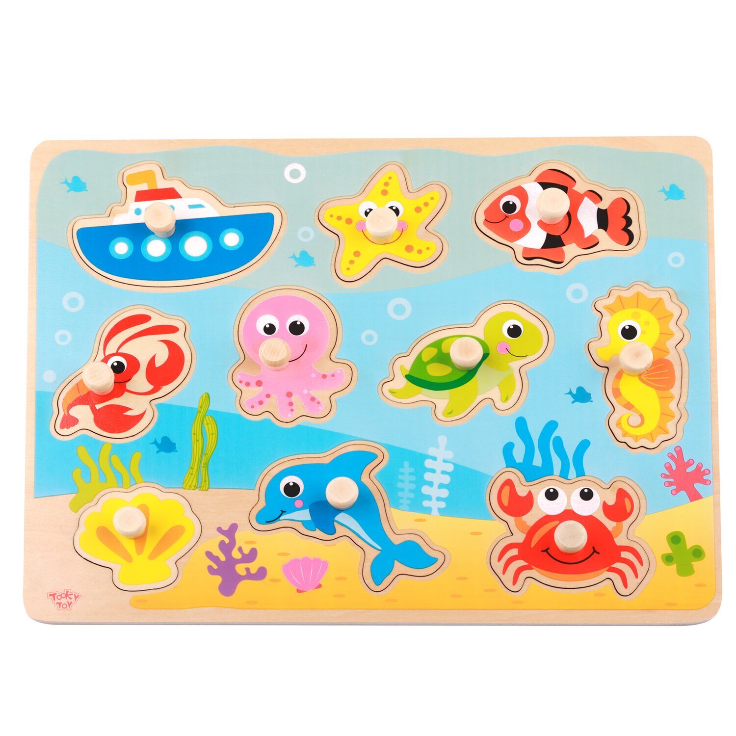Tooky Toy Co 海洋抓手拼板 30x23x2cm