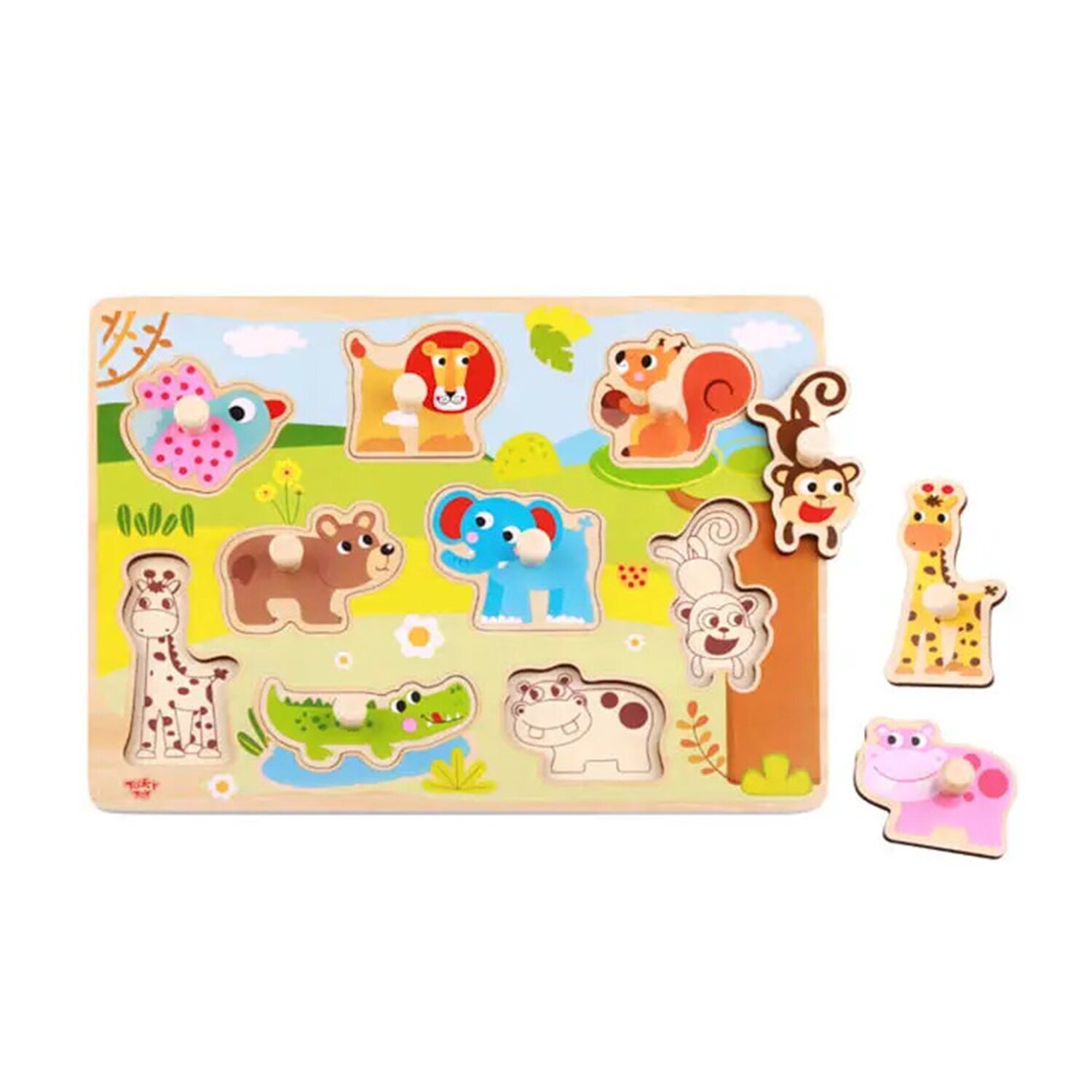 Tooky Toy Co 動物抓手拼板 30x23x2cm