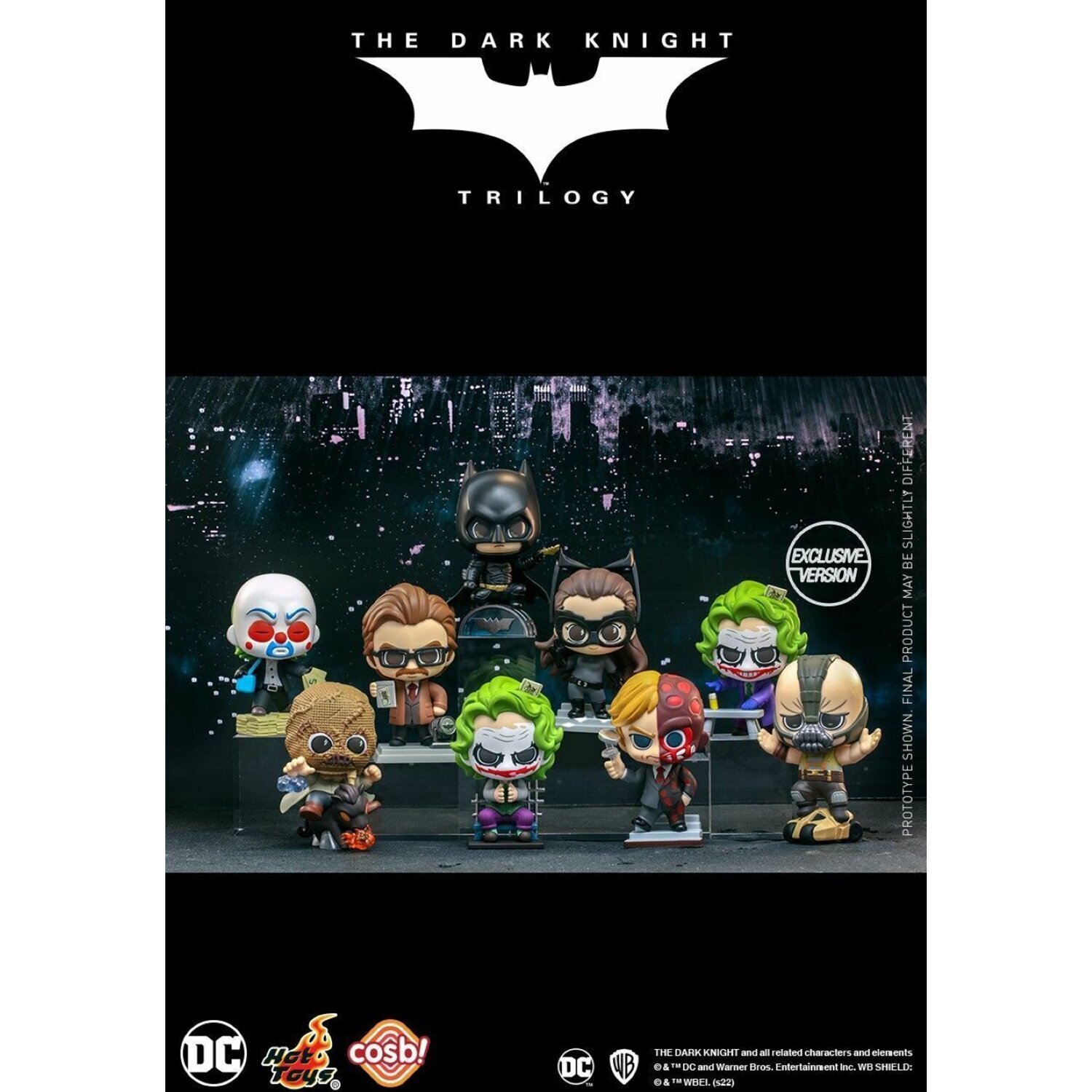 Hot Toys The Dark Knight Trilogy - The Dark Knight Trilogy Cosbi Collection (Individual Blind Boxes) 7 x 7 x 10cm