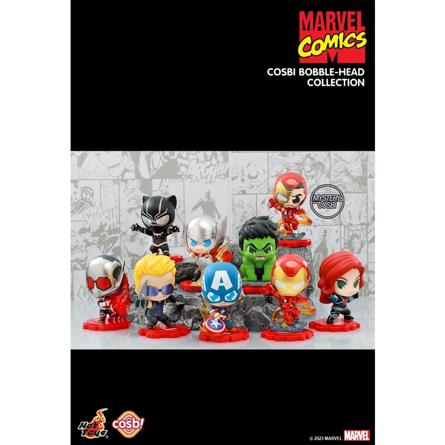 Hot Toys 復仇者聯盟Cosbi系列 (原盒8款) 29x22x12cm
