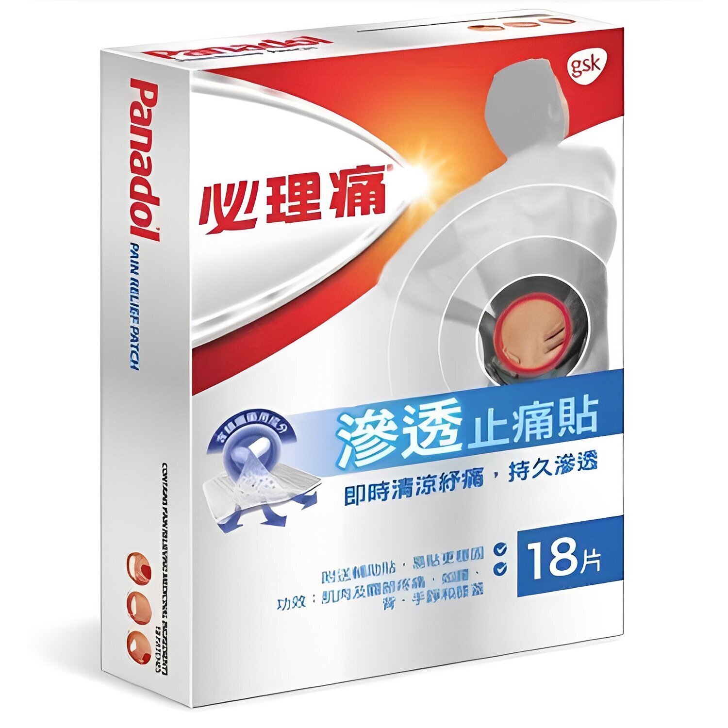 Panadol  必理痛 必理痛滲透止痛貼 - 18片 18pcs/box