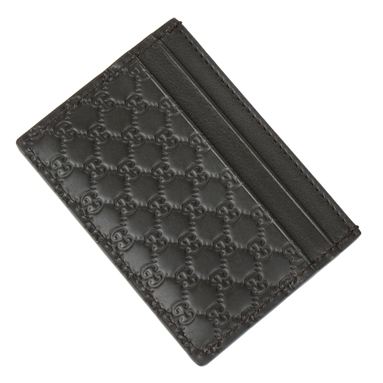 Gucci Gucci Microguccissim a Card Holder 262837 - Brown Brown
