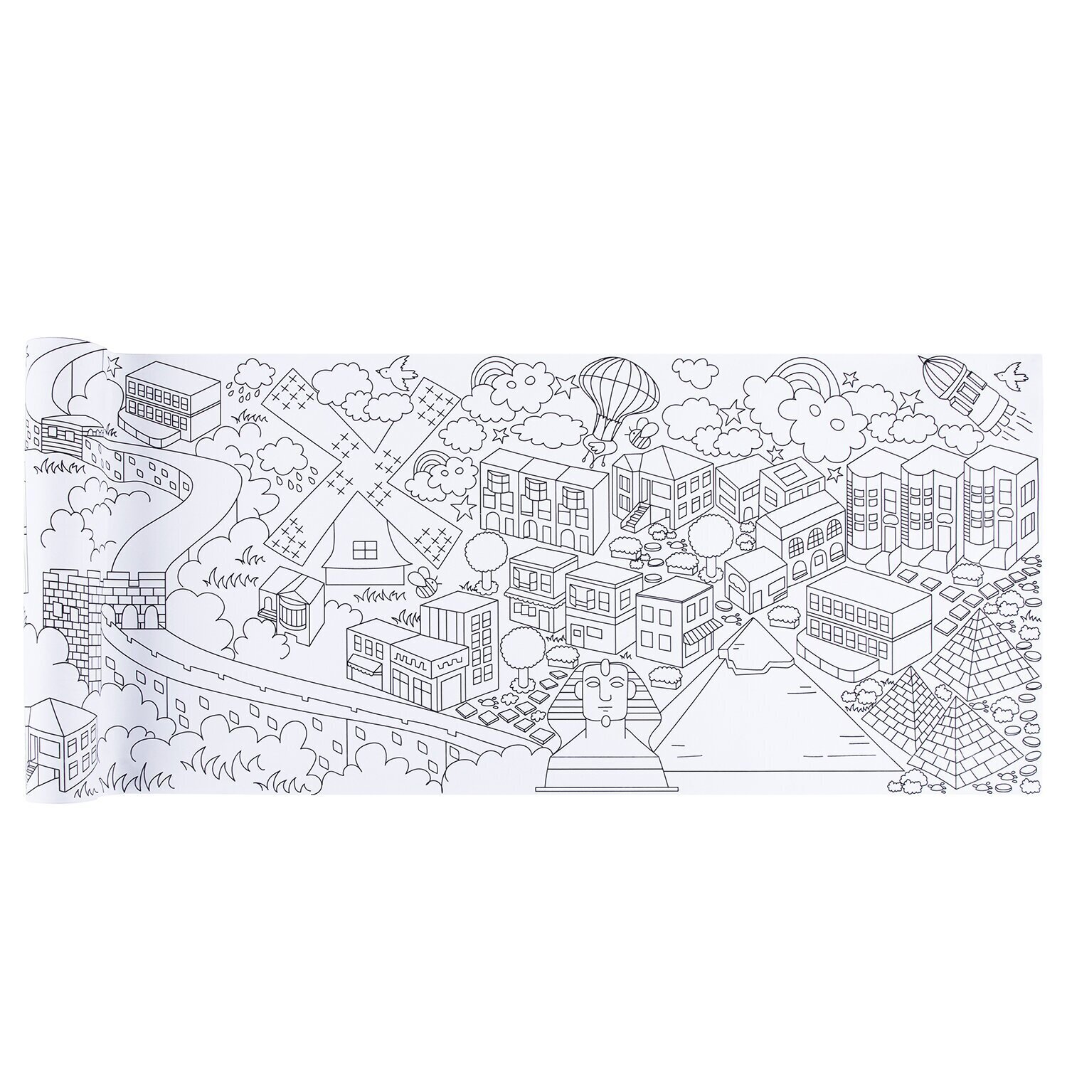 Tookyland &quot;Coloring Roll - Cities Around The World&quot; 9x9x28cm