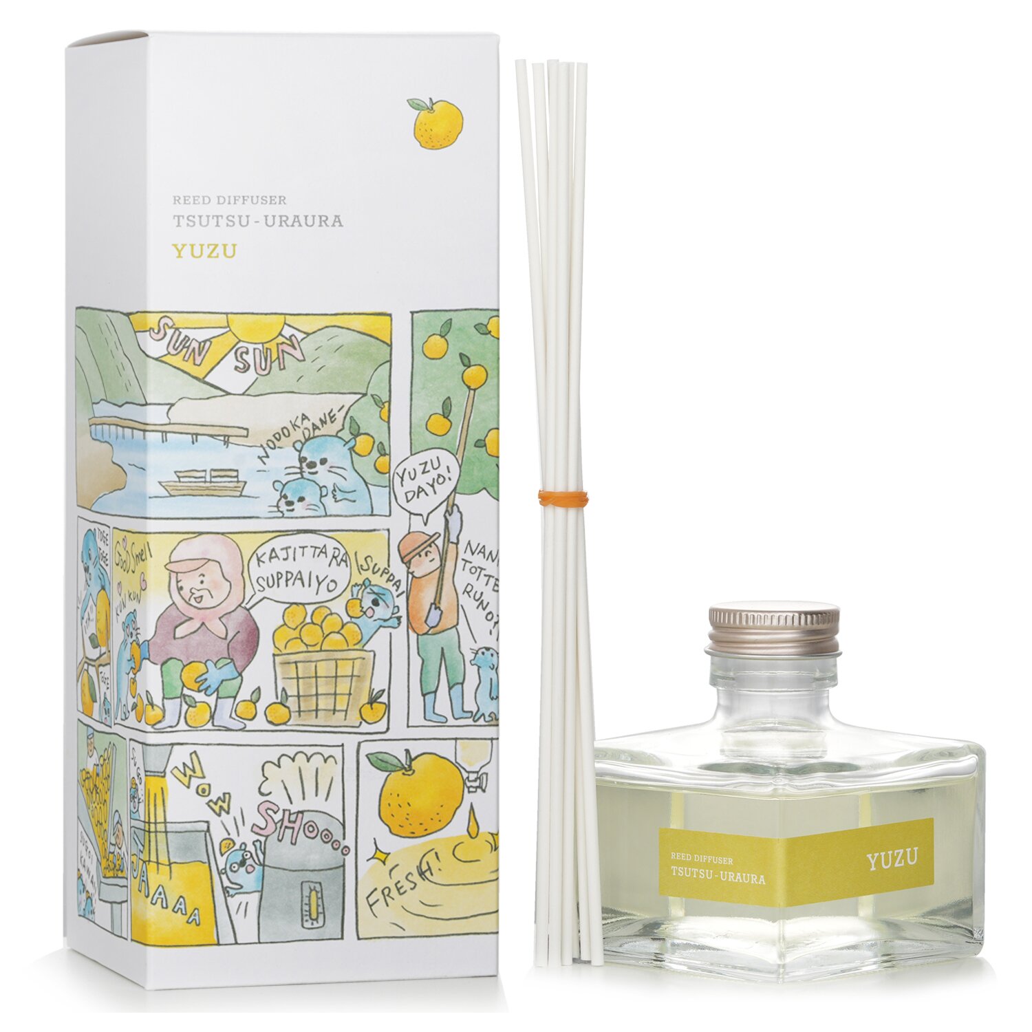 Daily Aroma Japan Tsutsu Uraura Deodorant Reed Diffuser - Yuzu 120ml