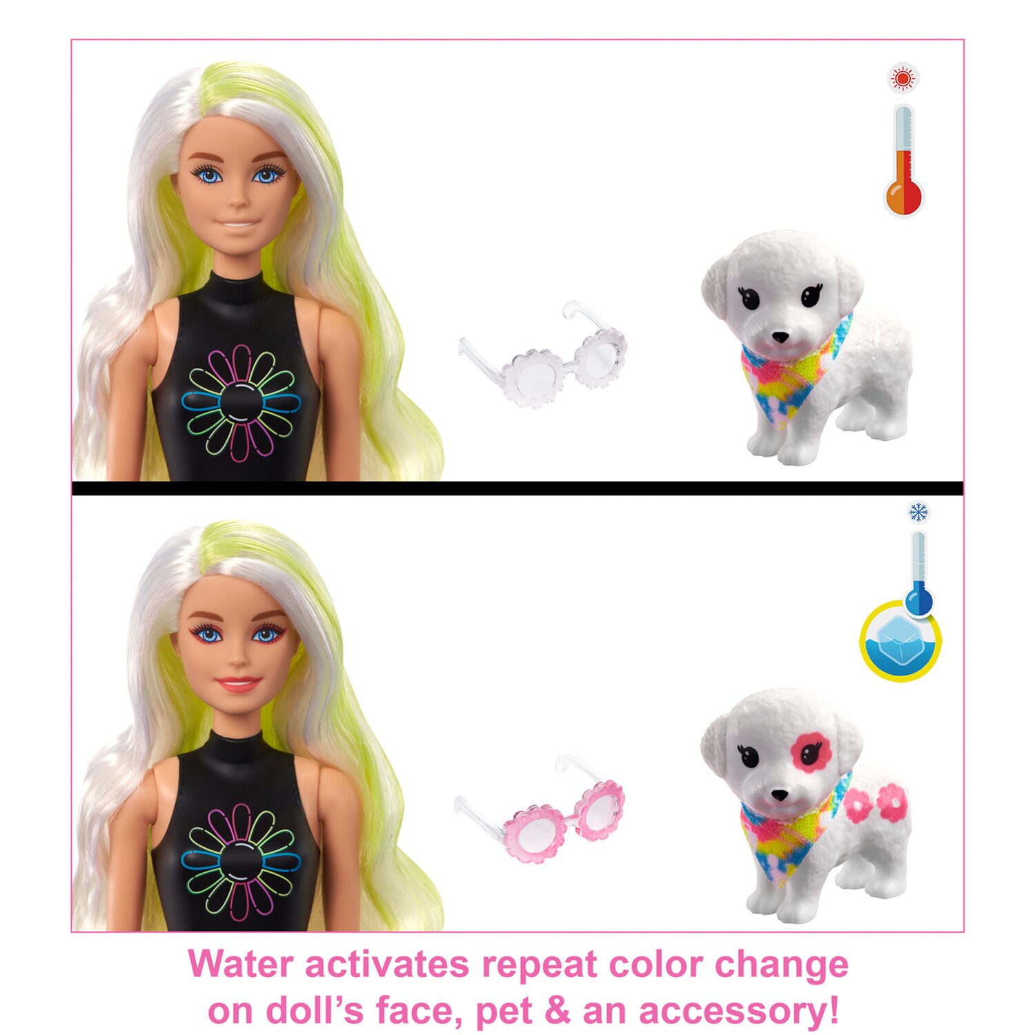 Barbie Color Reveal™ Totally Neon Fashions Doll and Accessories 41x27x34cm