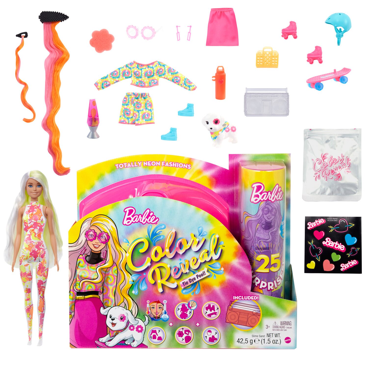 Barbie Color Reveal™ Totally Neon Fashions Doll and Accessories 41x27x34cm