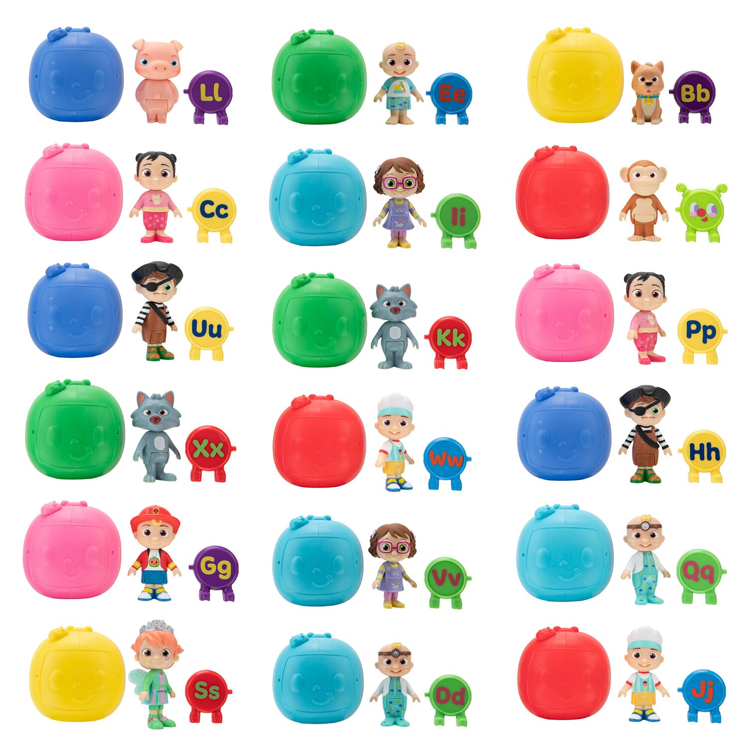 Cocomelon Fugire Pack (Season 1 - Alphabet Surprise) 8x8x8cm