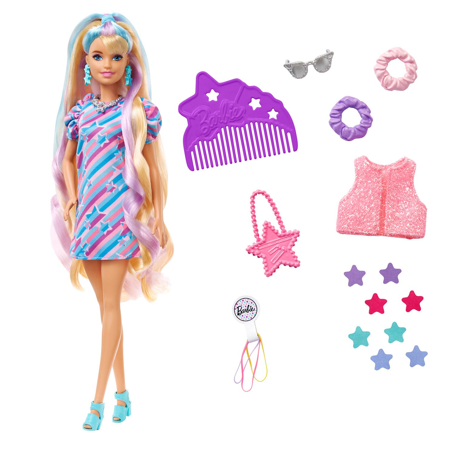 Barbie Totally Hair Star-themed Doll 4x30x7cm