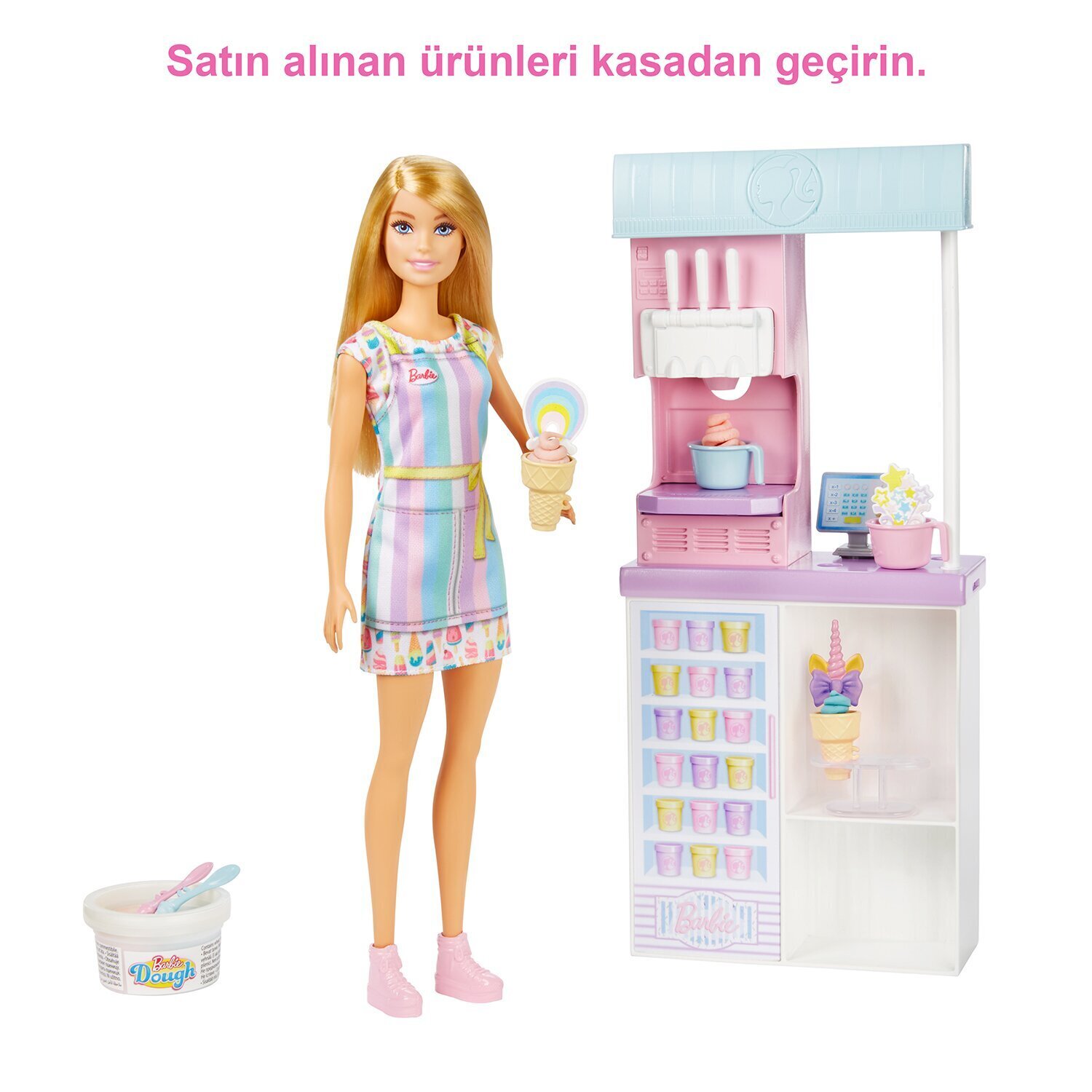 Barbie Ice Cream Shop Playset 23x6x32cm