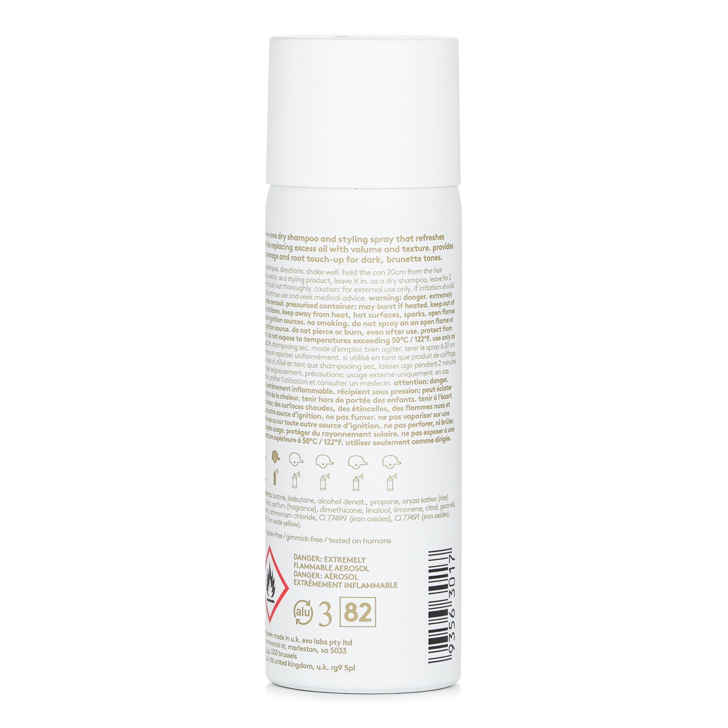 Evo (Aerosol) Water Killer Dry Shampoo 50ml/1.06oz/30g