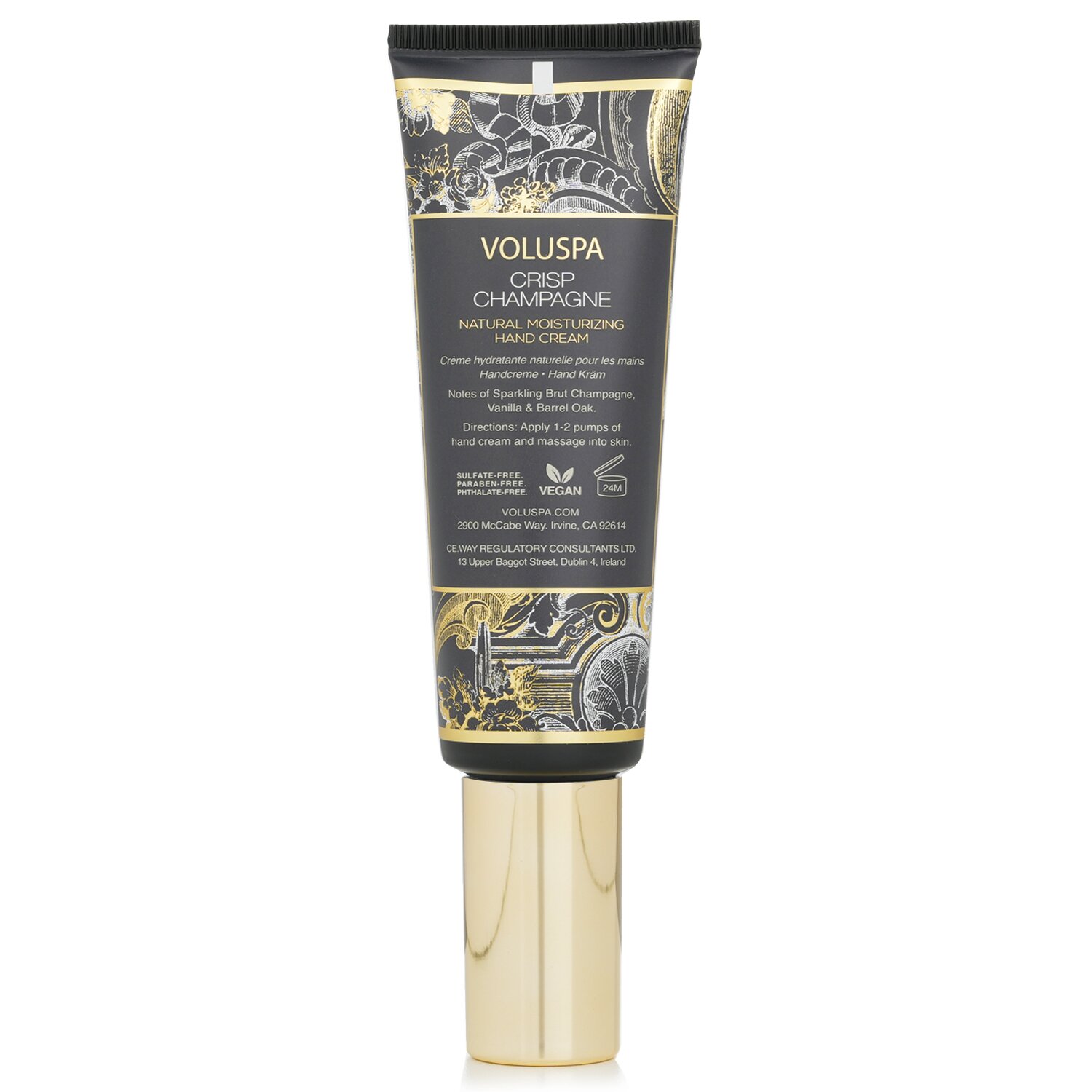 Voluspa Crisp Champagne Natural Moisturizing Hand Cream - Vanilla & Barrel Oak 50ml/1.7oz