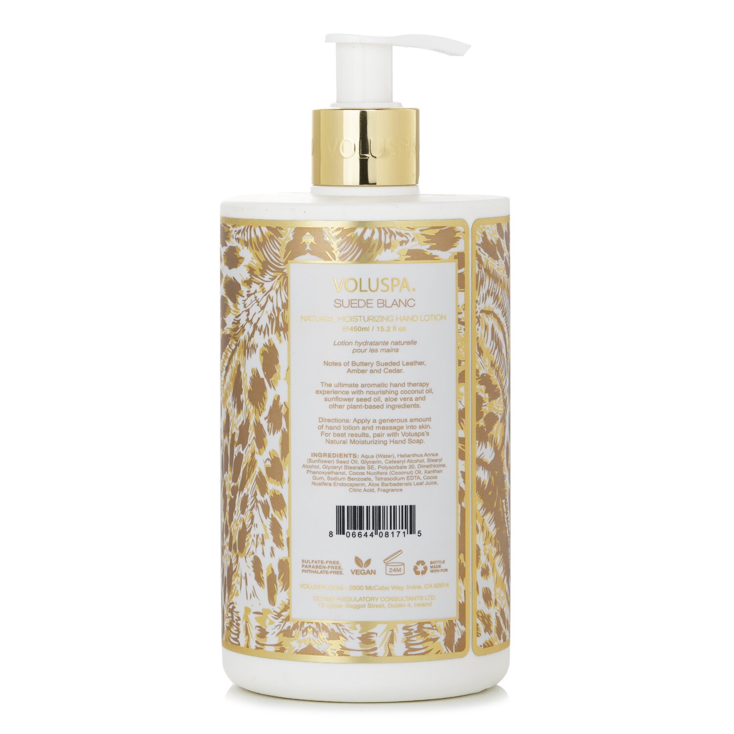 Voluspa Suede Blanc 自然滋潤護手乳 450ml/15.2oz