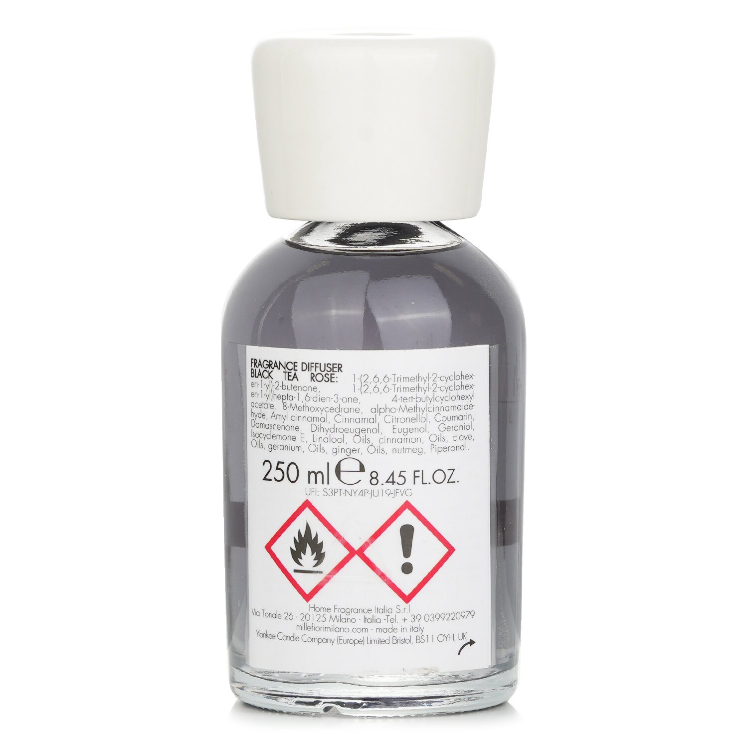 Millefiori Natural Fragrance Diffuser - Black Tea Rose 250ml/8.45oz