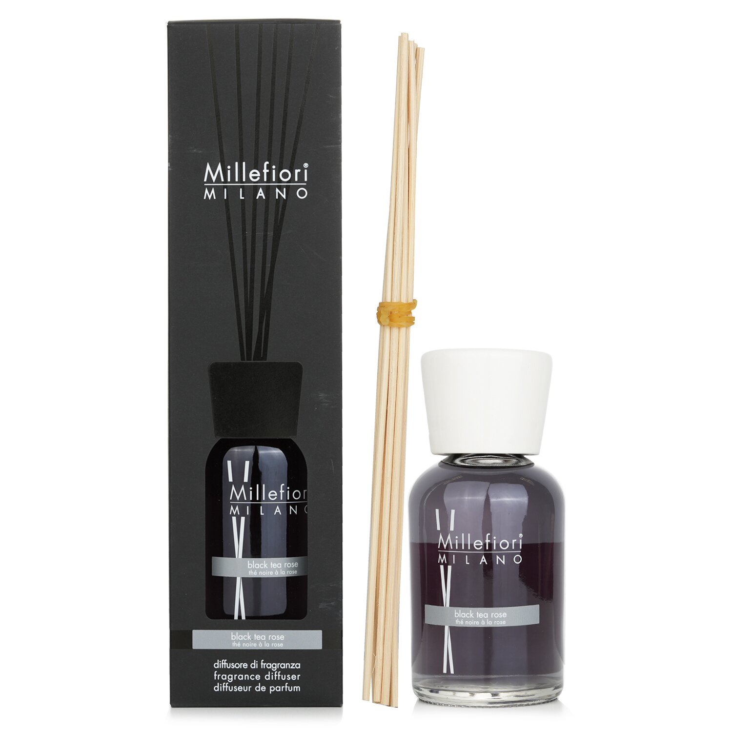 Millefiori Natural Fragrance Diffuser - Black Tea Rose 500ml/16.9oz