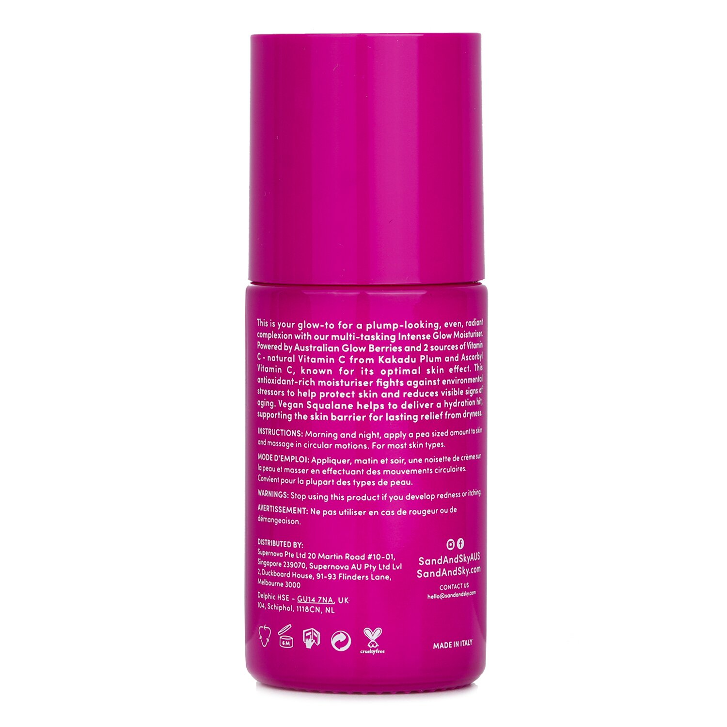 Sand & Sky Australian Glow Berries Intense Glow Moisturiser - Nourish + Smooth 60ml/2.12oz