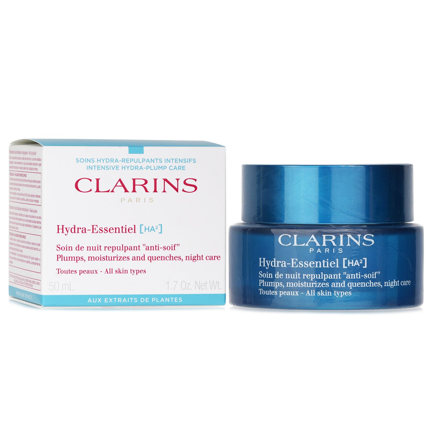 Clarins Hydra-Essentiel [HA²] Plumps, Moisturizes And Quenches Night Cream (For All Skin) 50ml/1.7oz