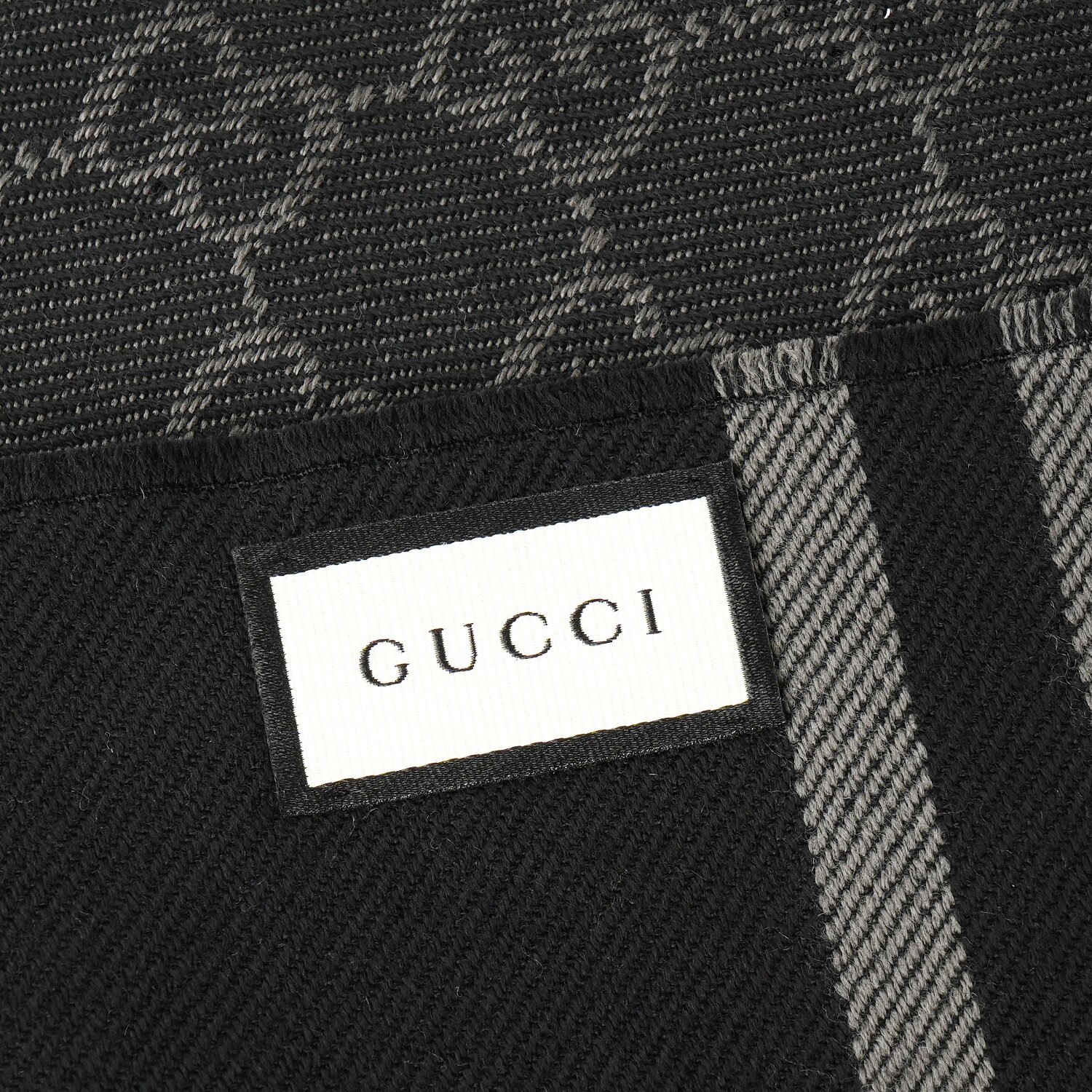 Gucci Reversible Arlisse GG Guccissima Scarf/Muffler 544619 Black Black