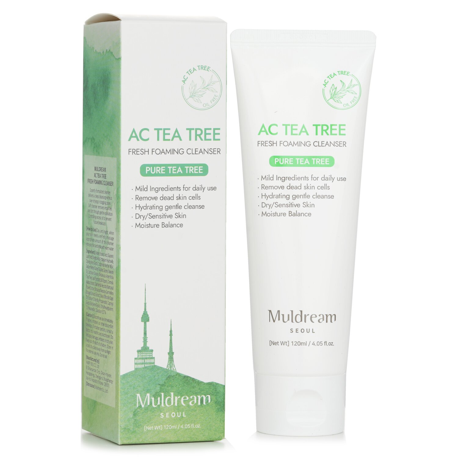 Muldream AC Tea Tree Fresh Foaming Cleanser 120ml/4.05oz
