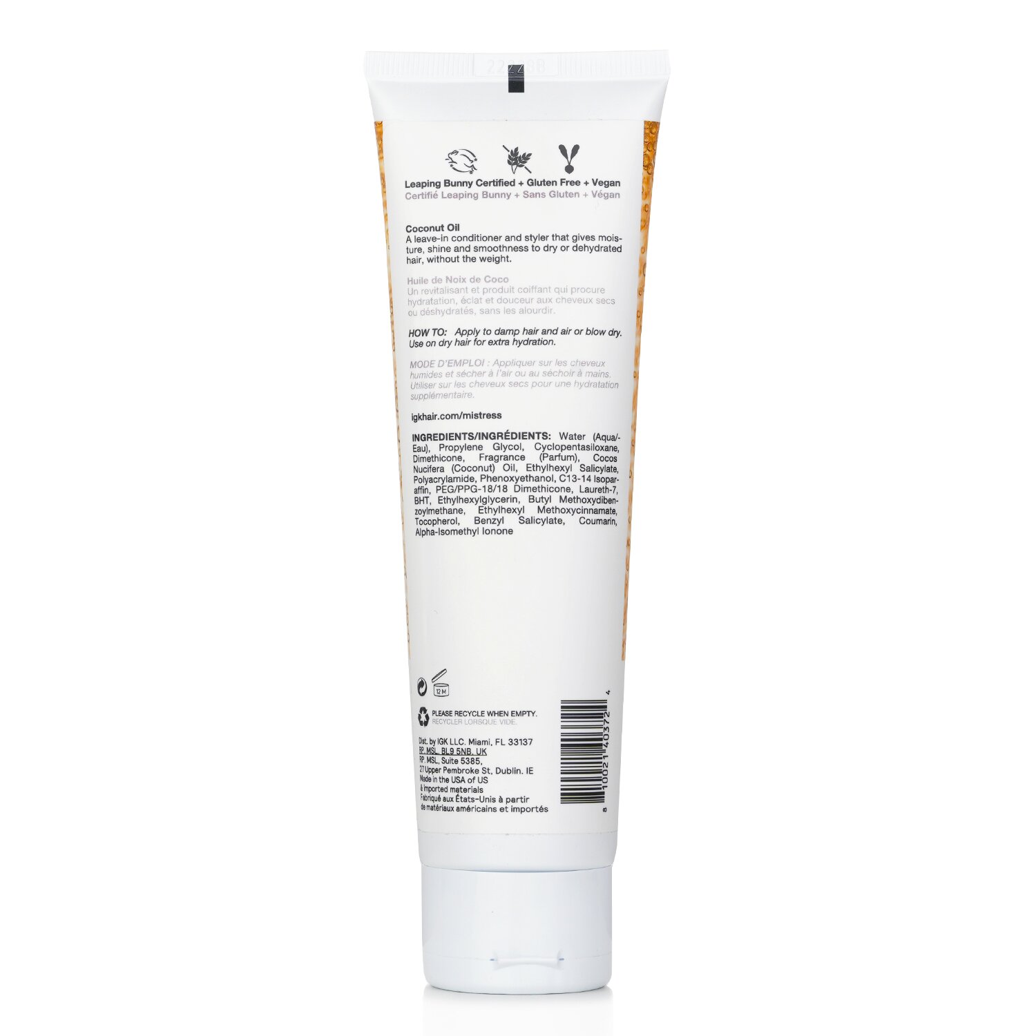 IGK Mistress Hydrating Hair Balm 145ml/5oz
