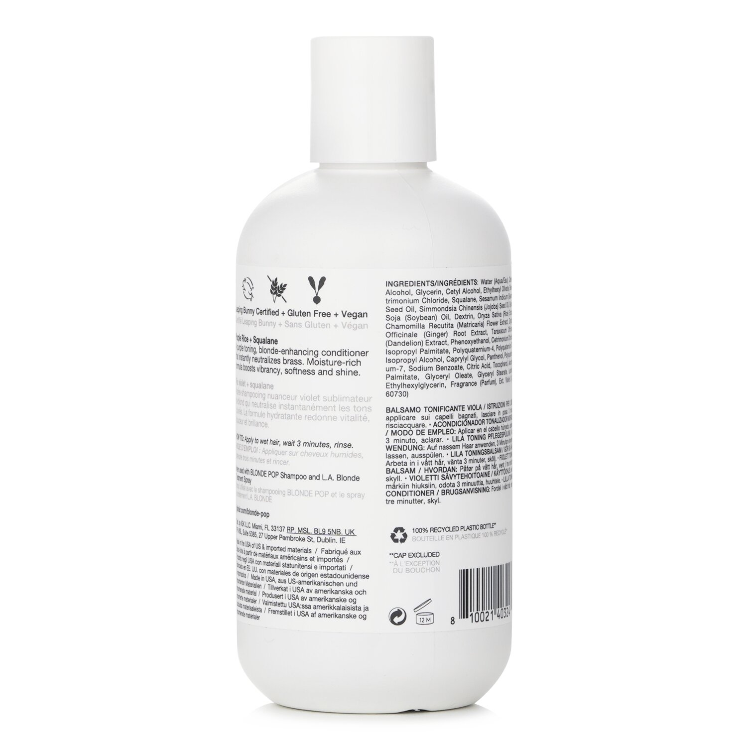 IGK Blonde Pop Purple Toning Conditioner 236ml/8oz