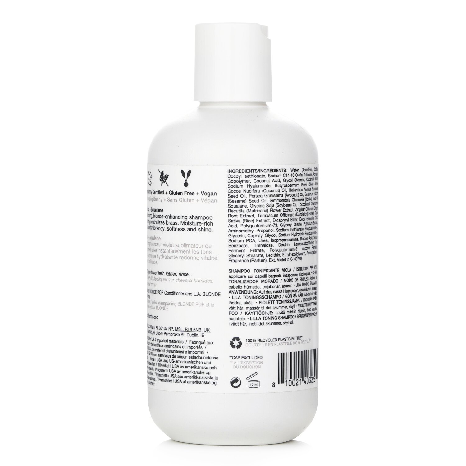 IGK Blonde Pop Purple Toning Shampoo 236ml/8oz