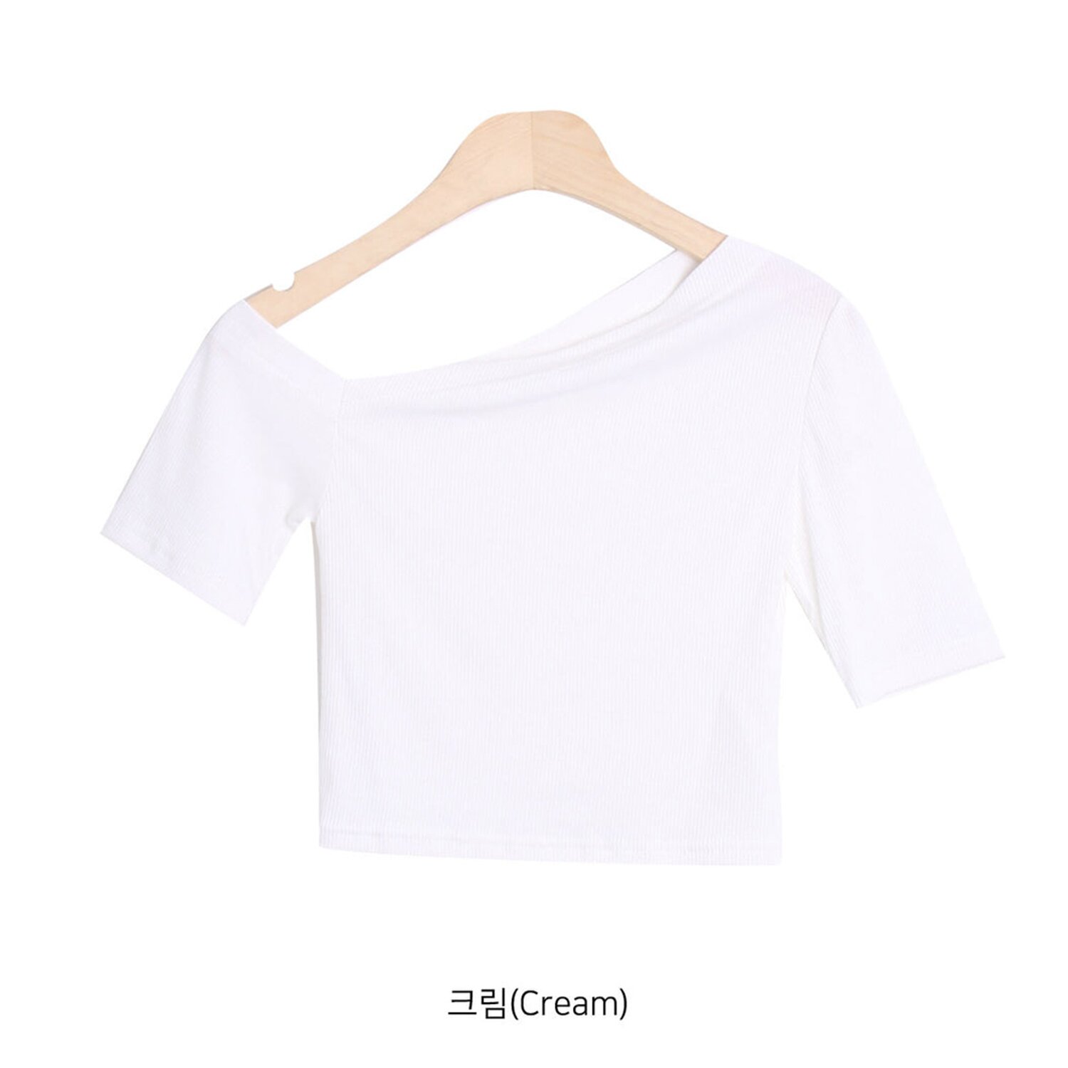 Trendywhere Slim Fit One Shoulder Crop Top Free (XS-S)
